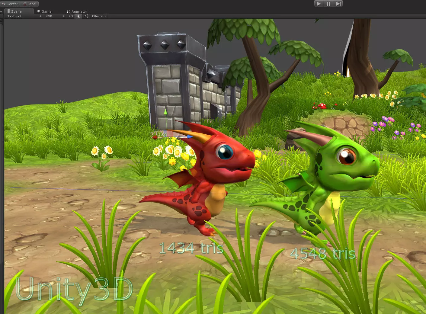 3DRT - Toon Dragon Low-poly 3D model