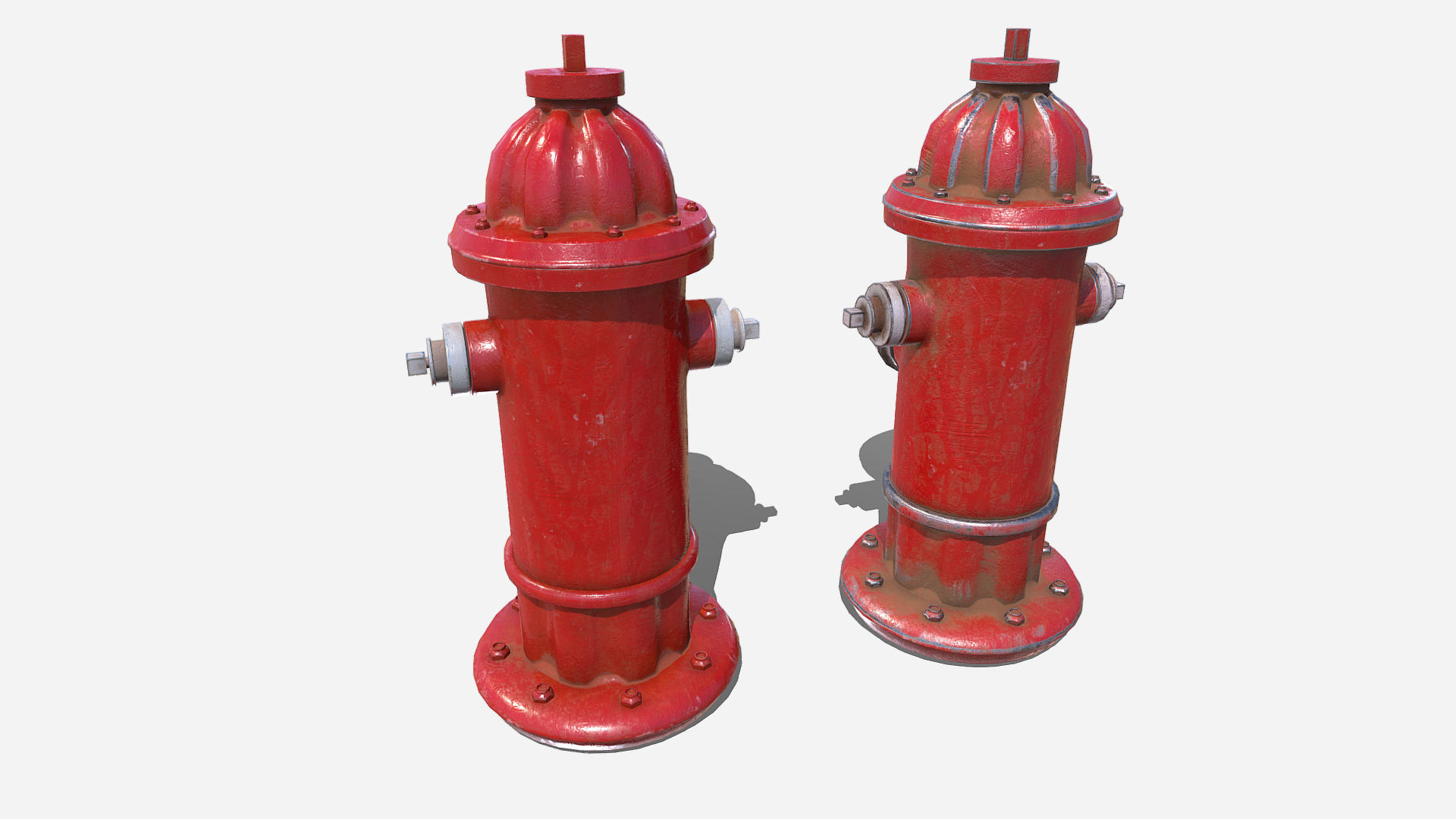 Low Poly PBR Fire Hydrant Low-poly 3D model_2