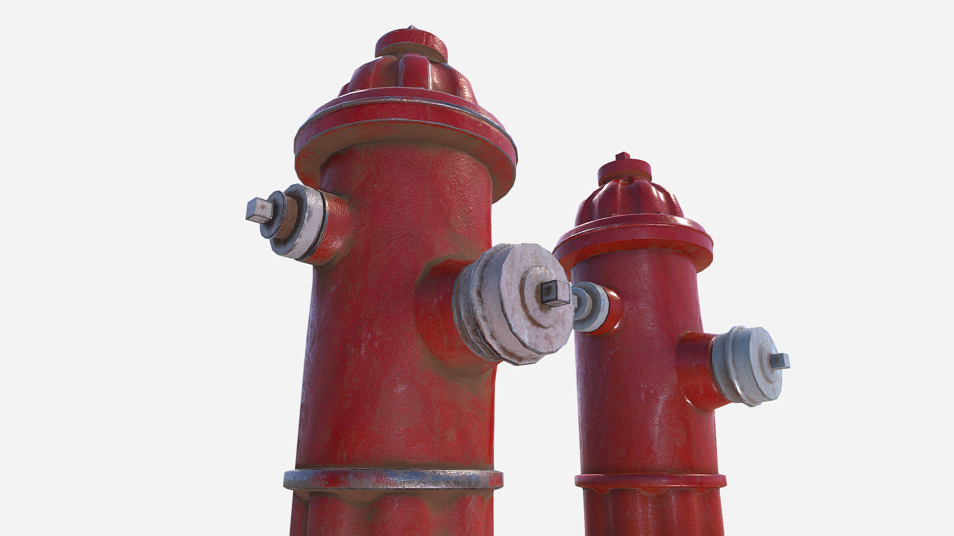Low Poly PBR Fire Hydrant Low-poly 3D model_1