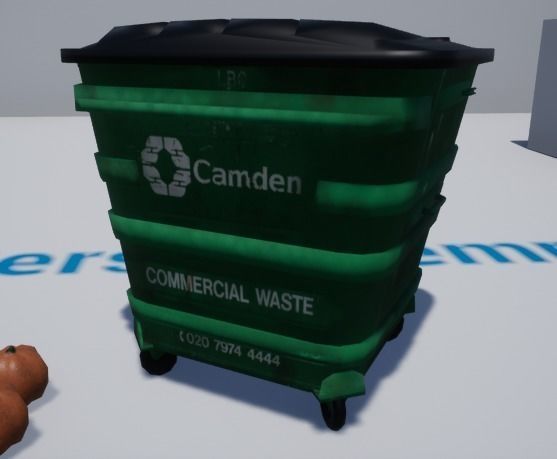 London Garbage Bin Low-poly 3D model_2