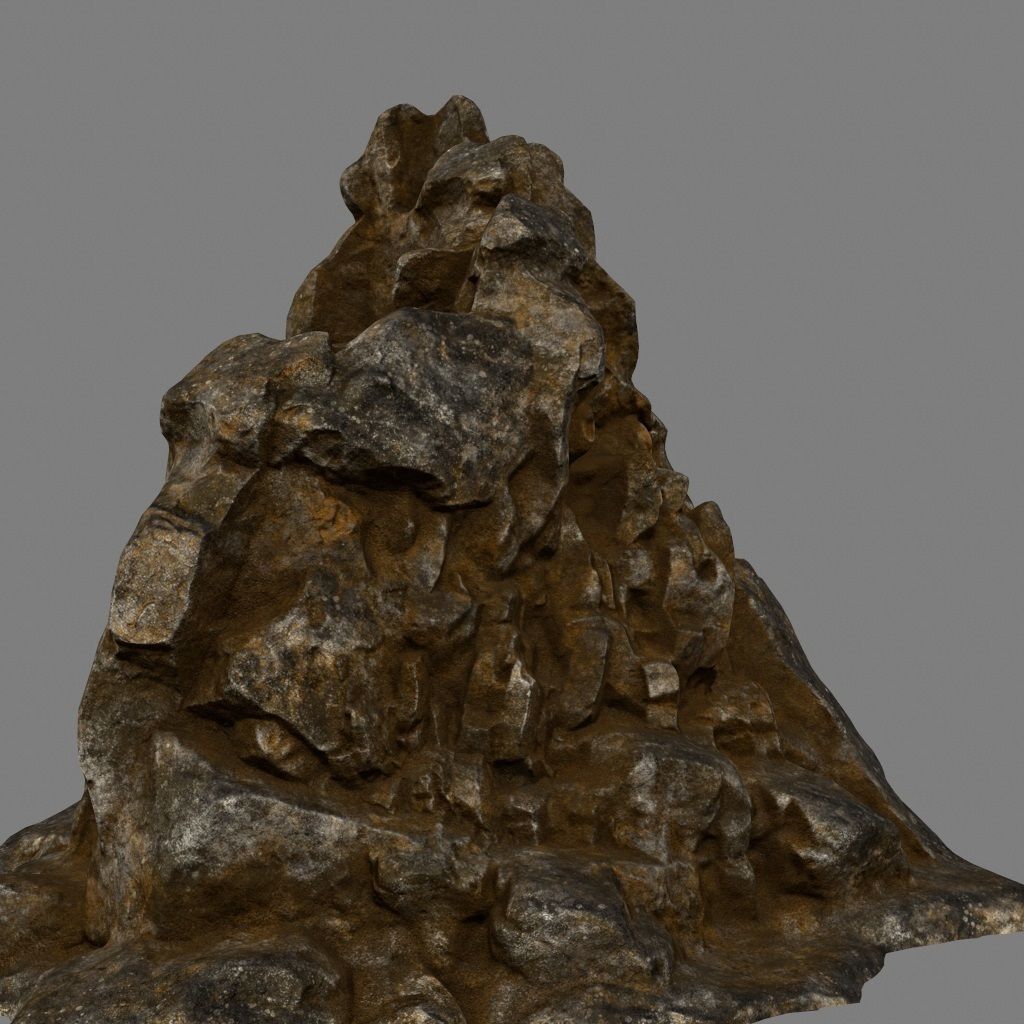 desert rocks Low-poly 3D model_11