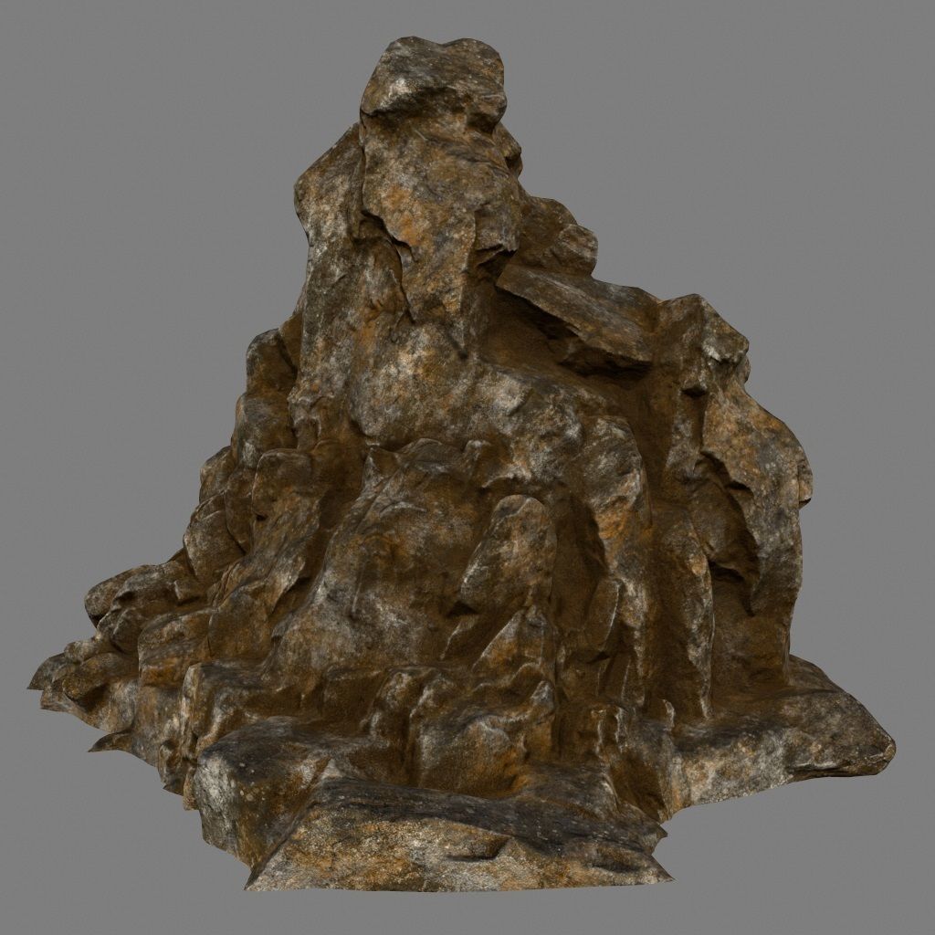 desert rocks Low-poly 3D model_5