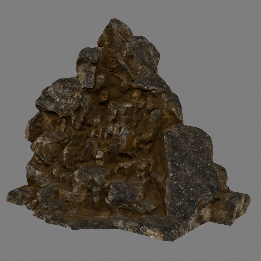 desert rocks Low-poly 3D model_10