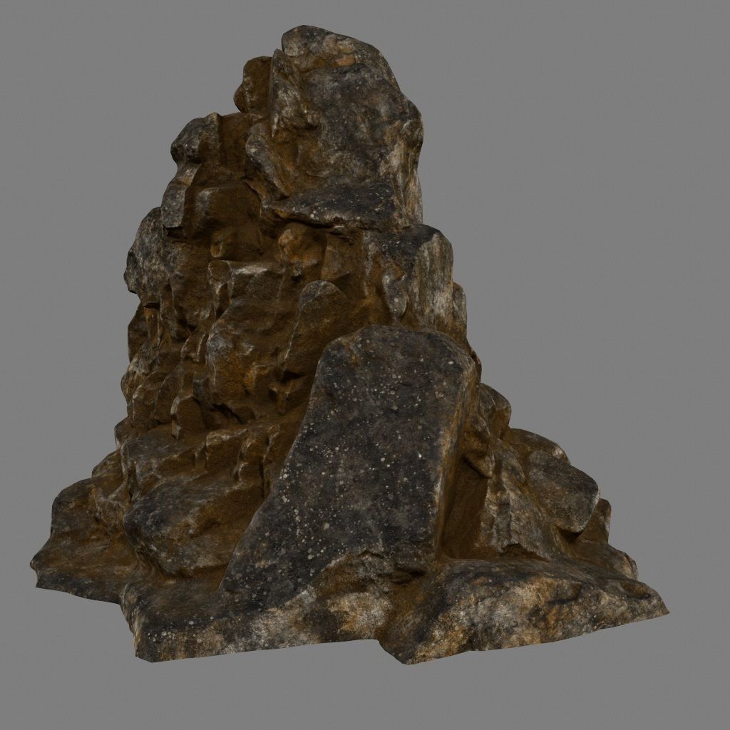 desert rocks Low-poly 3D model_9