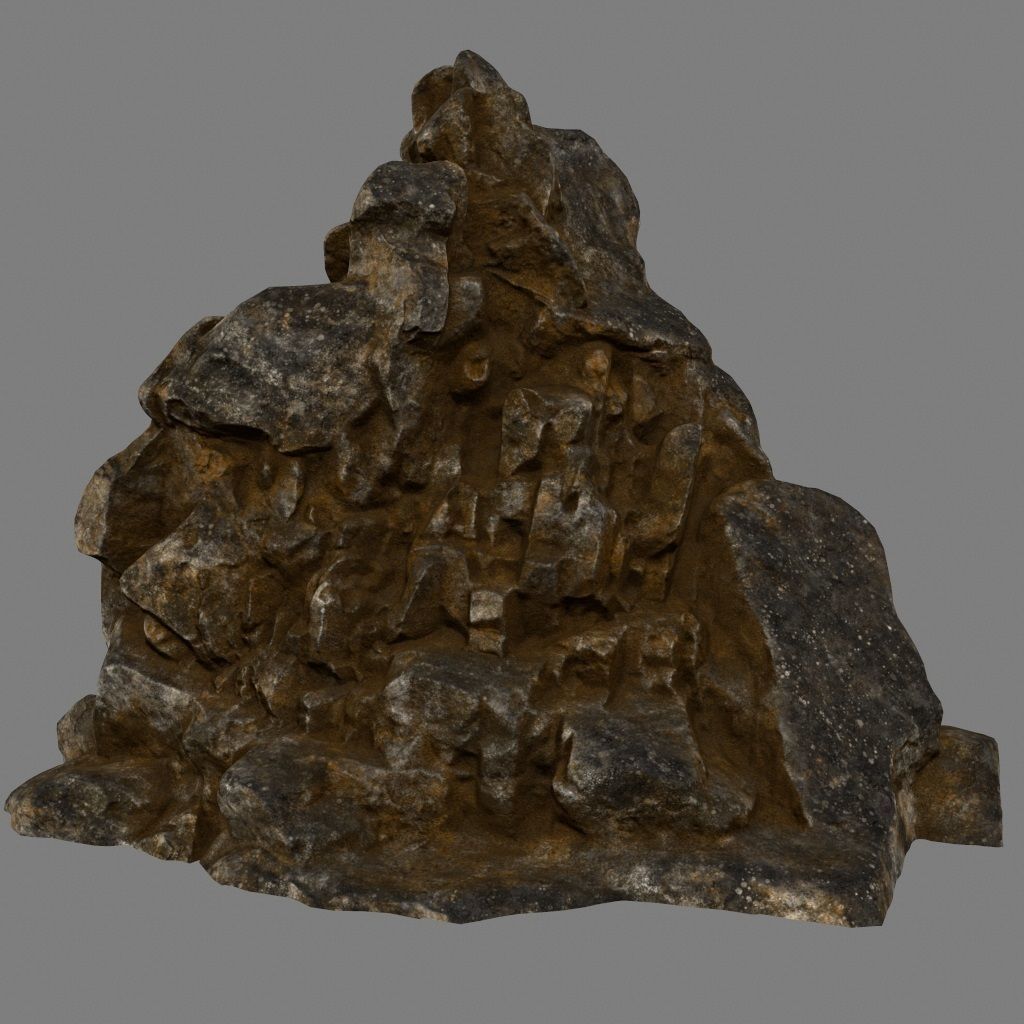 desert rocks Low-poly 3D model_3