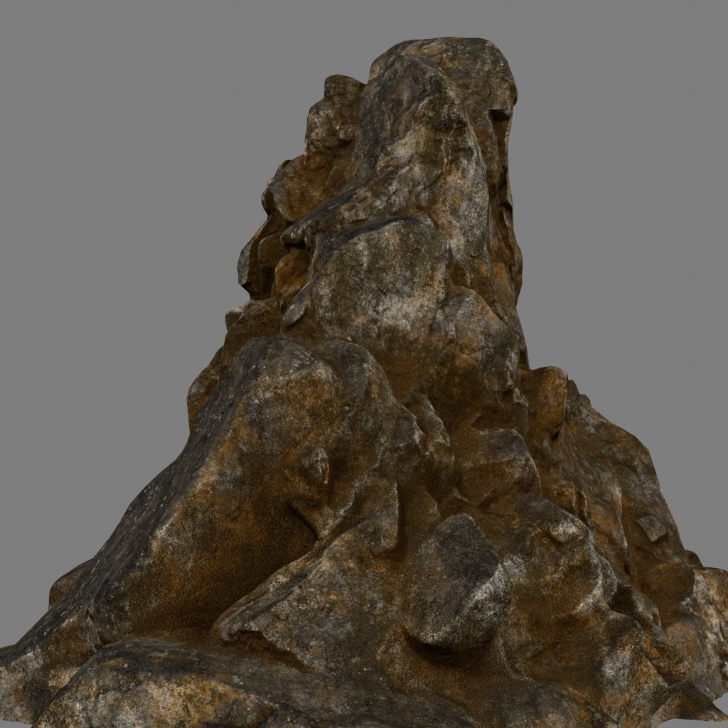 desert rocks Low-poly 3D model_1