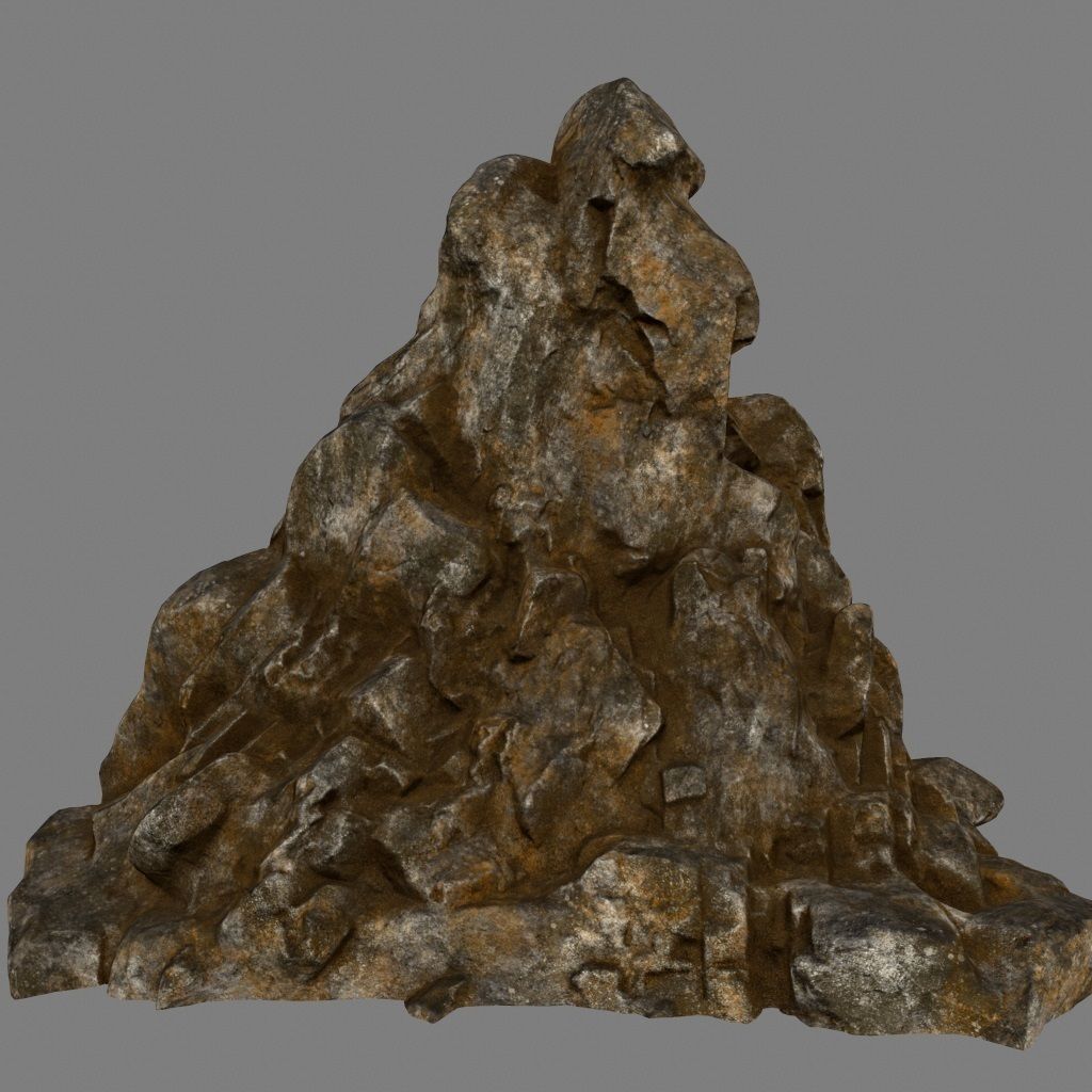 desert rocks Low-poly 3D model_12