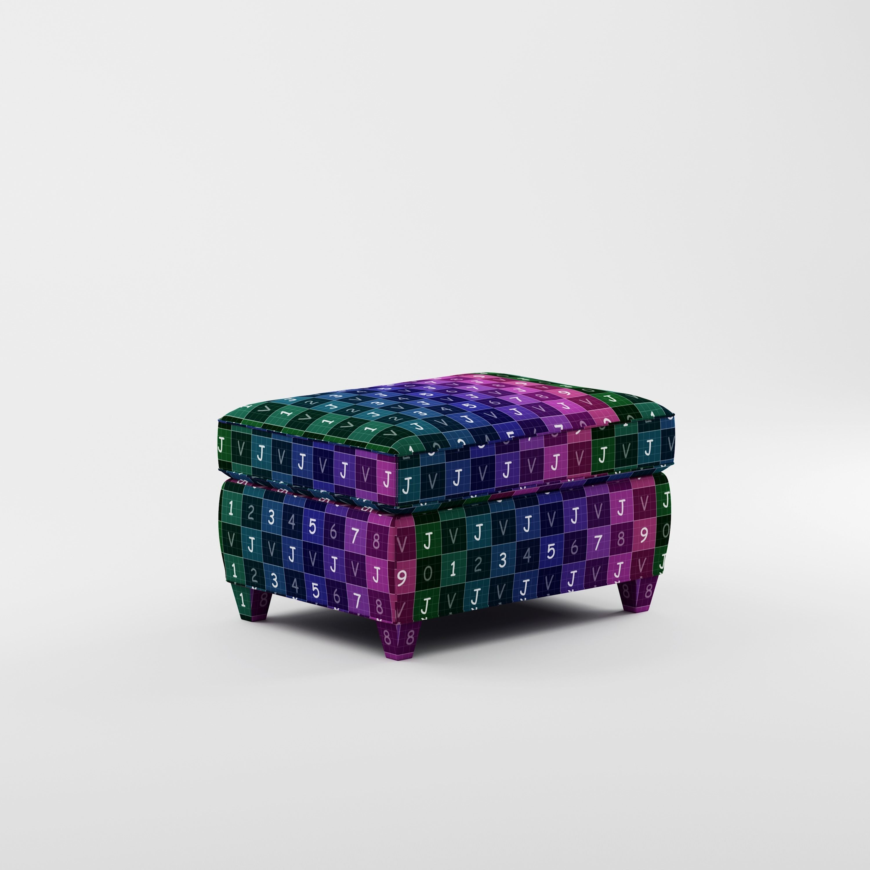 Crate and Barrel Dryden Ottoman 3D model_9