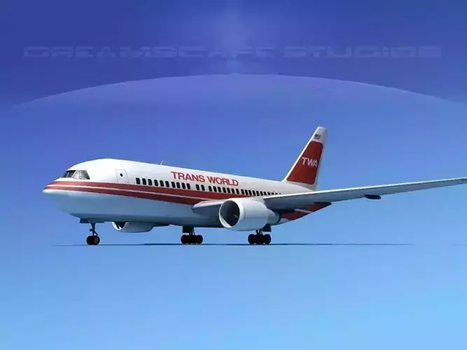 Boeing 767-200ER Trans World 1 3D model