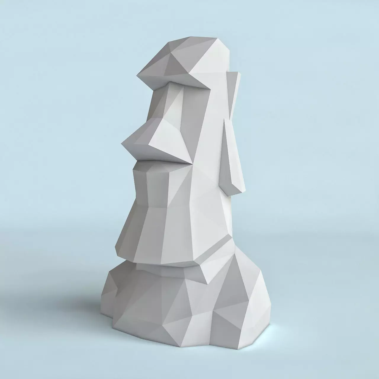 Moai Poly 3D print model_0