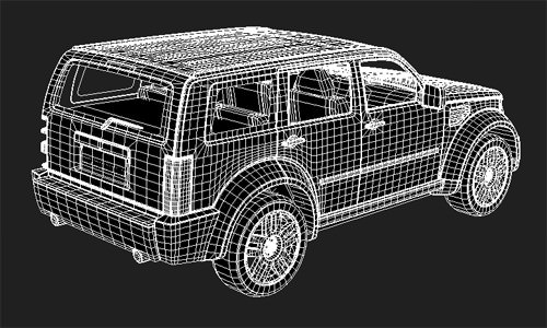 Dodge Nitro 2006 midpoly 3D model_7