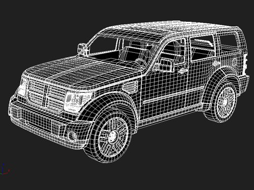 Dodge Nitro 2006 midpoly 3D model_6
