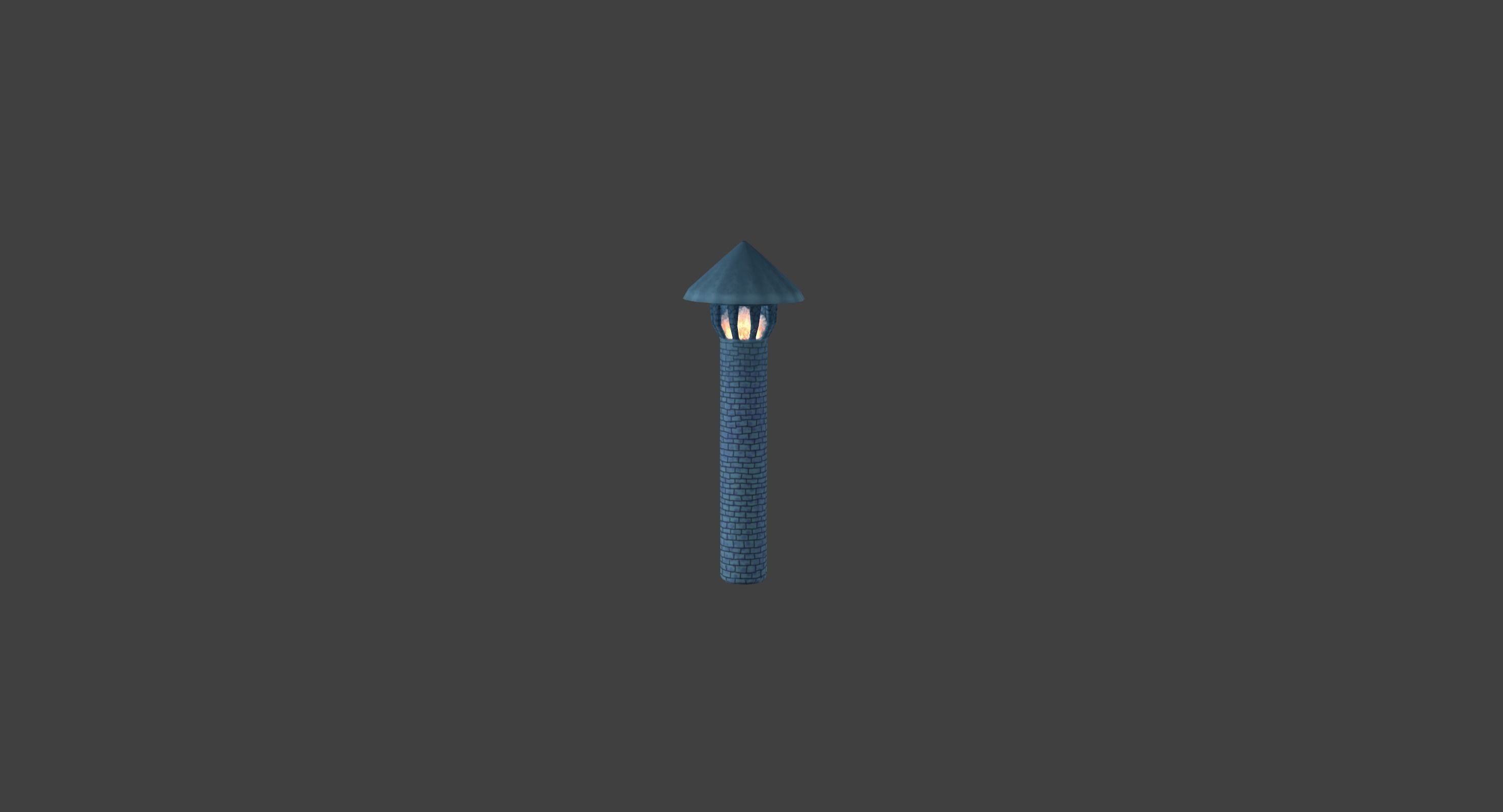 Signal tower cartoon Low-poly 3D model_8
