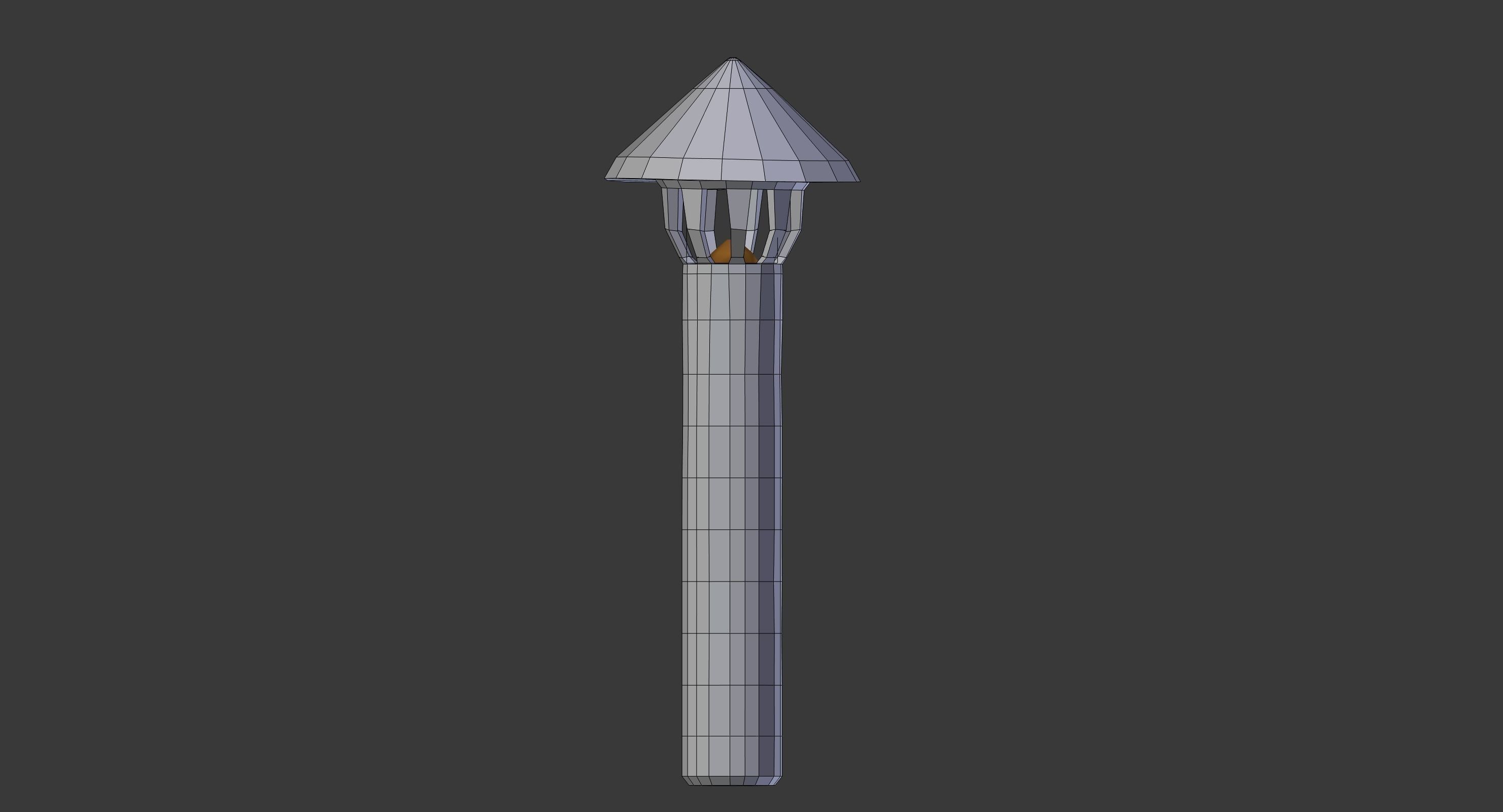 Signal tower cartoon Low-poly 3D model_11