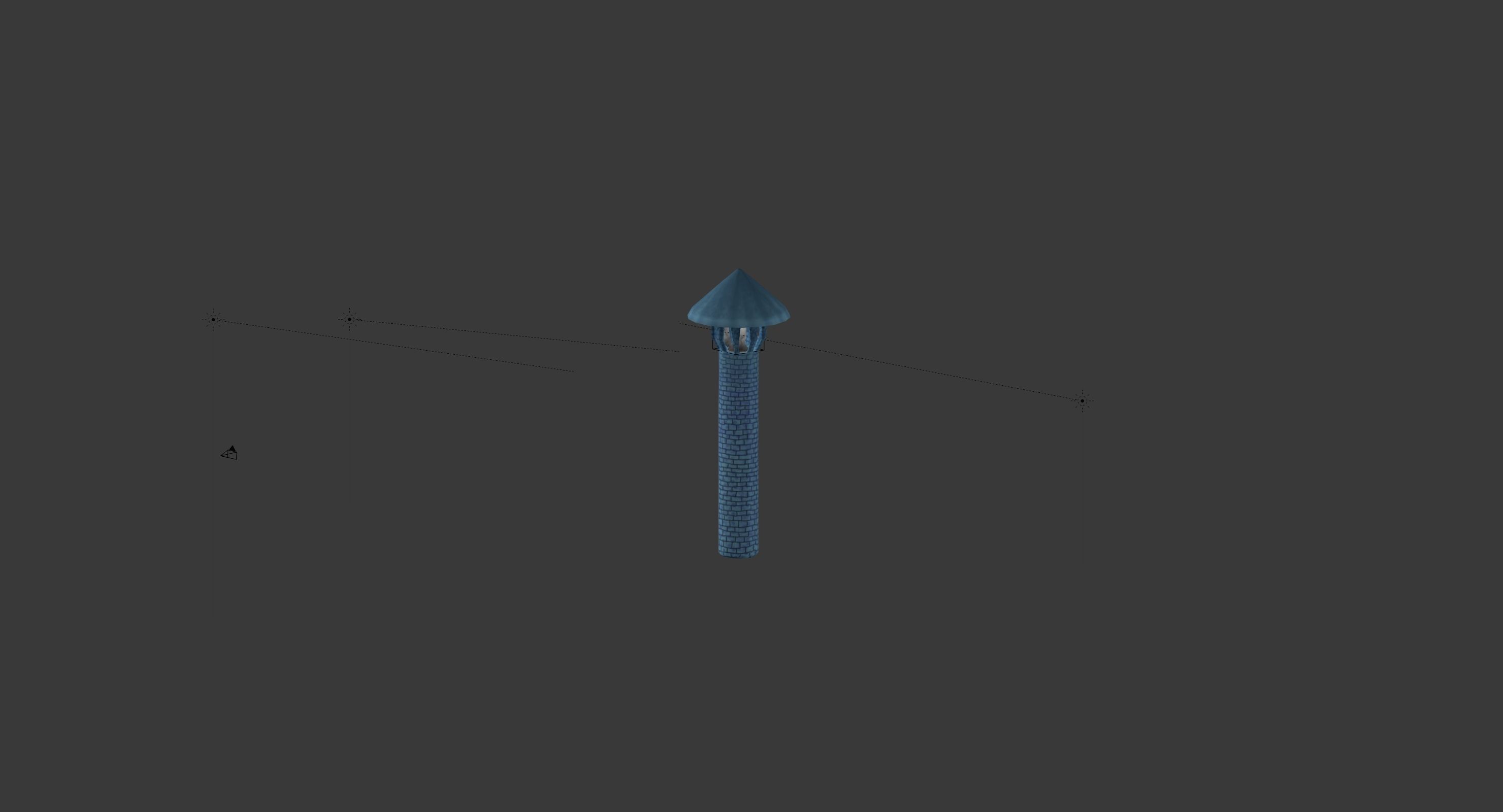 Signal tower cartoon Low-poly 3D model_9