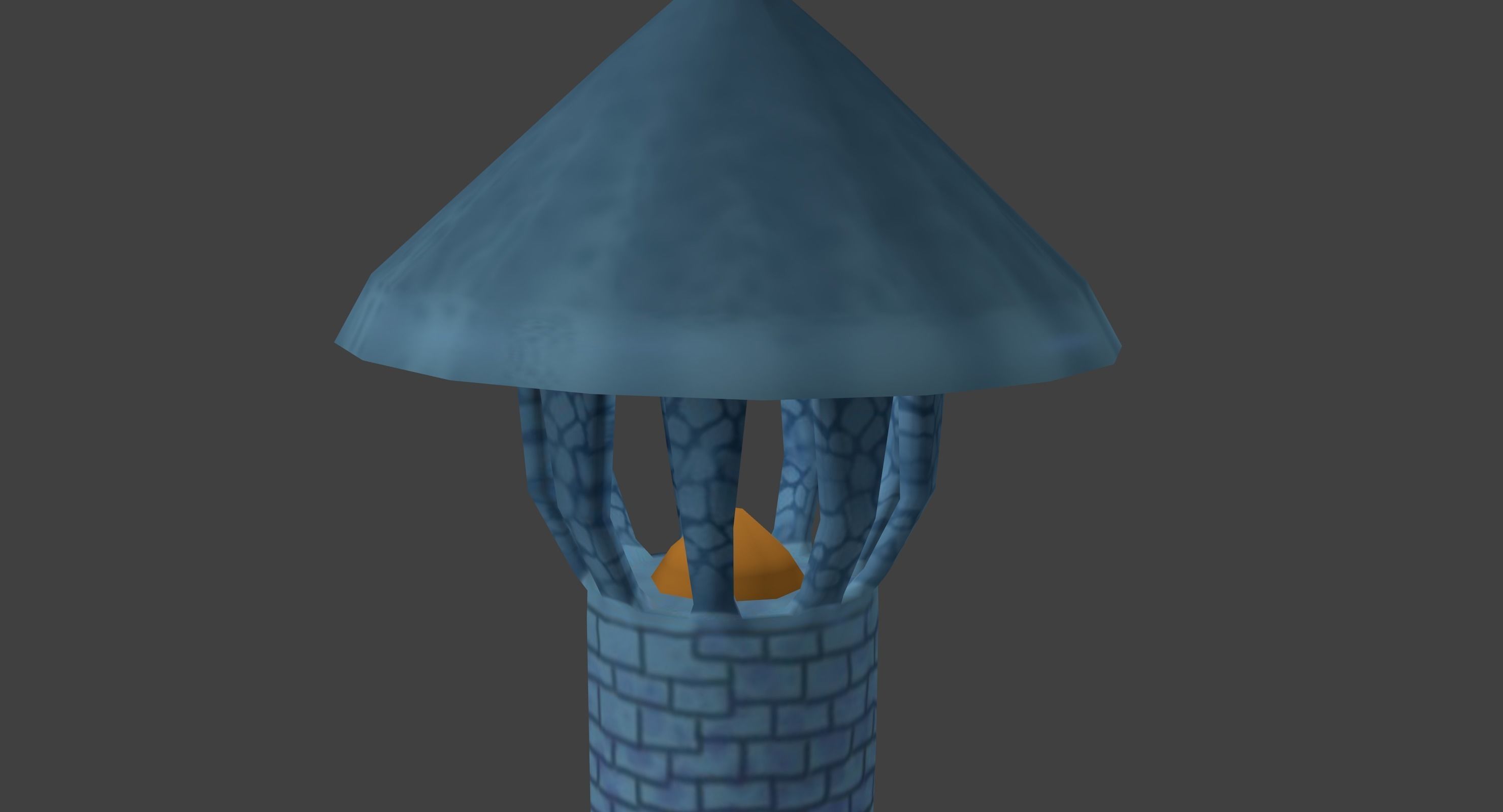 Signal tower cartoon Low-poly 3D model_2