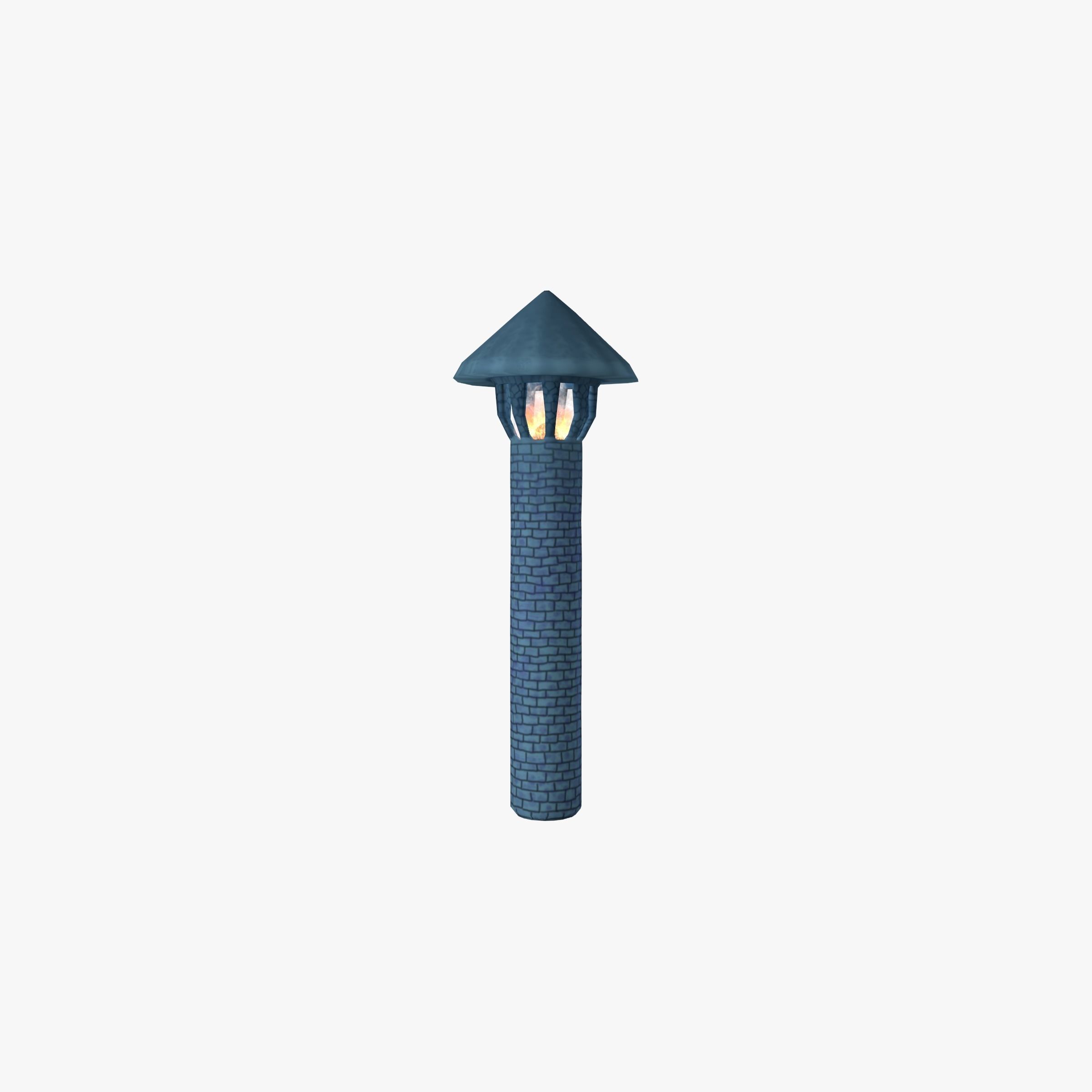 Signal tower cartoon Low-poly 3D model_1