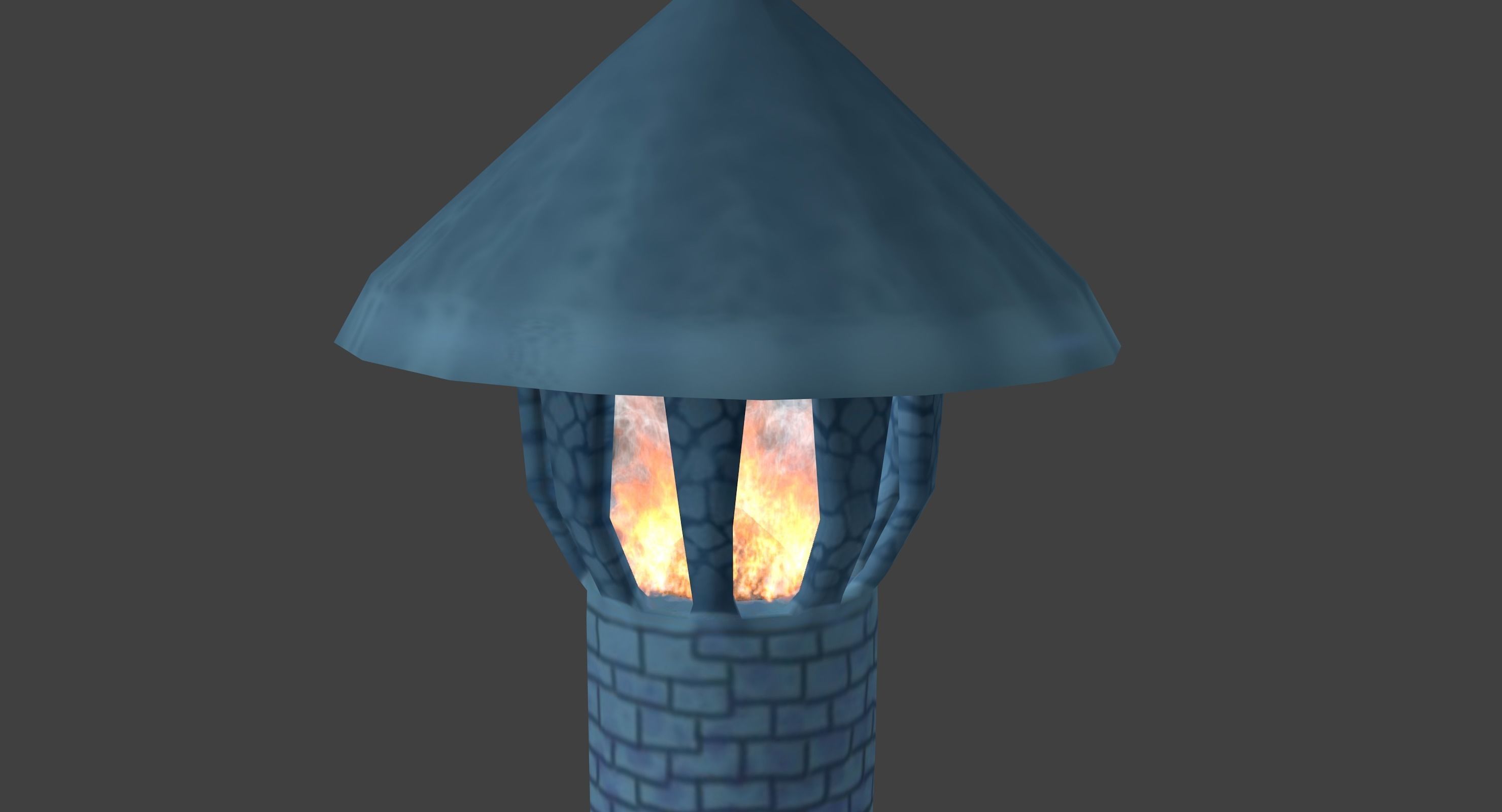 Signal tower cartoon Low-poly 3D model_5