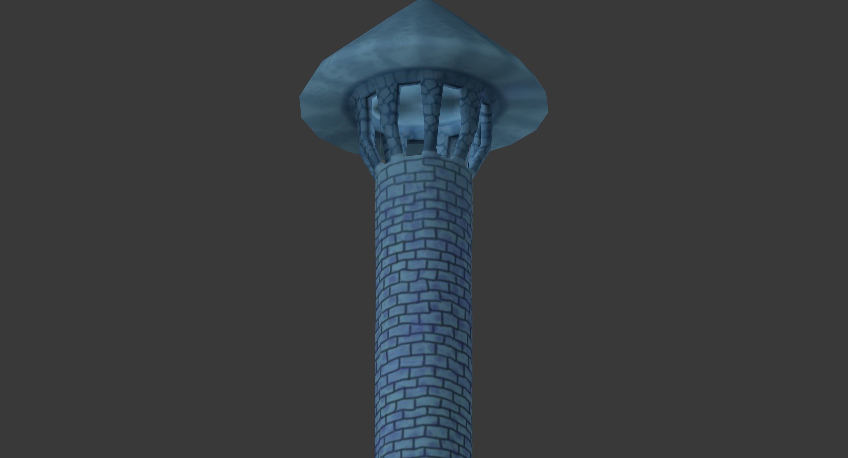 Signal tower cartoon Low-poly 3D model_7