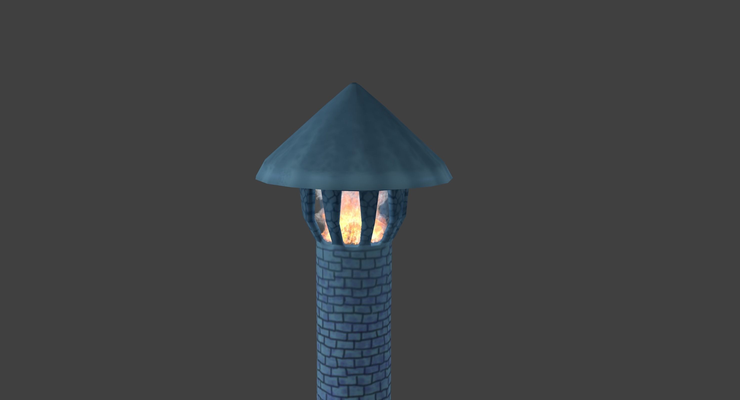 Signal tower cartoon Low-poly 3D model_6