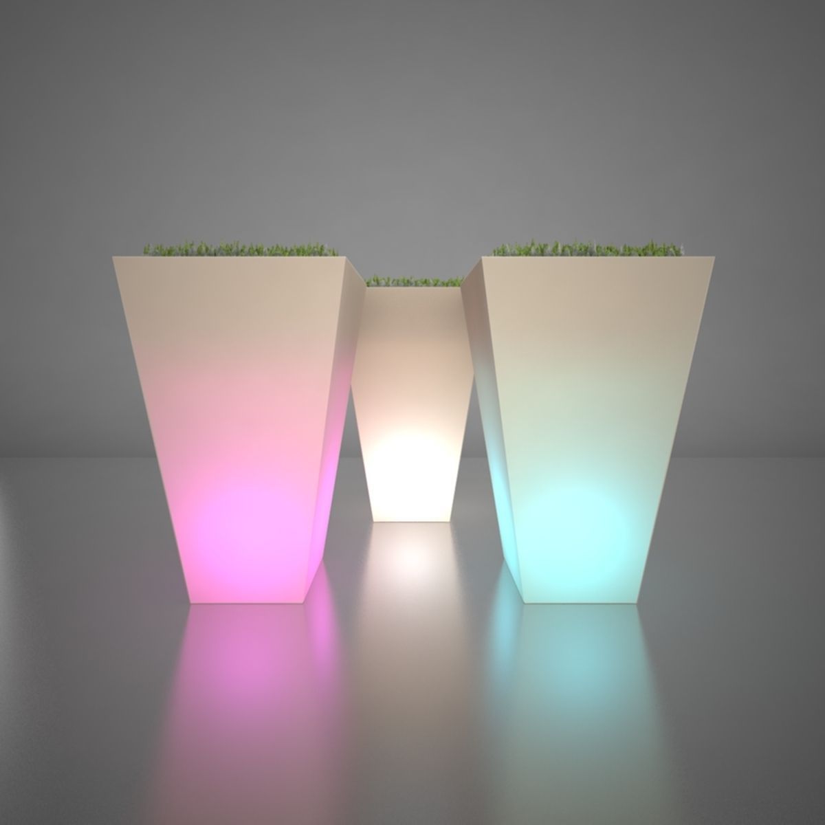 Illuminated Planter 4 3D model_2
