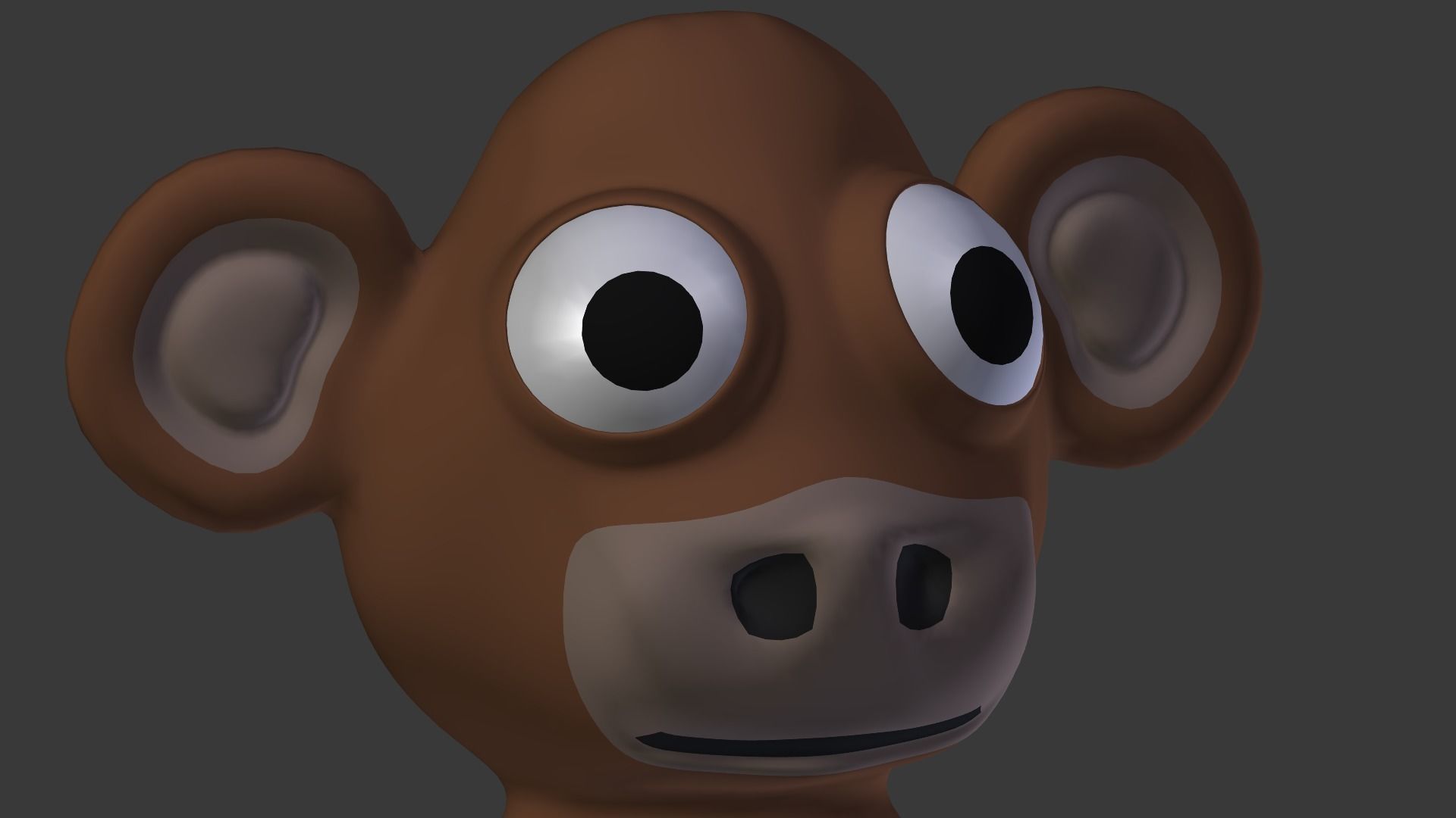 Funny Cartoon Monkey Low-poly 3D model_12