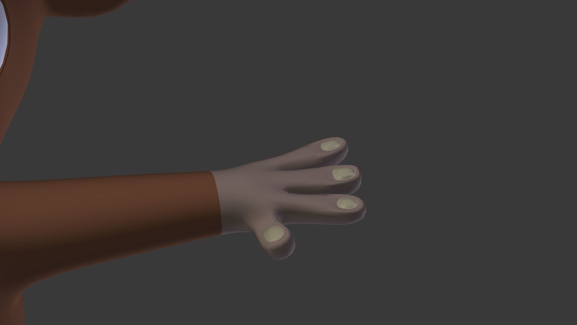 Funny Cartoon Monkey Low-poly 3D model_11