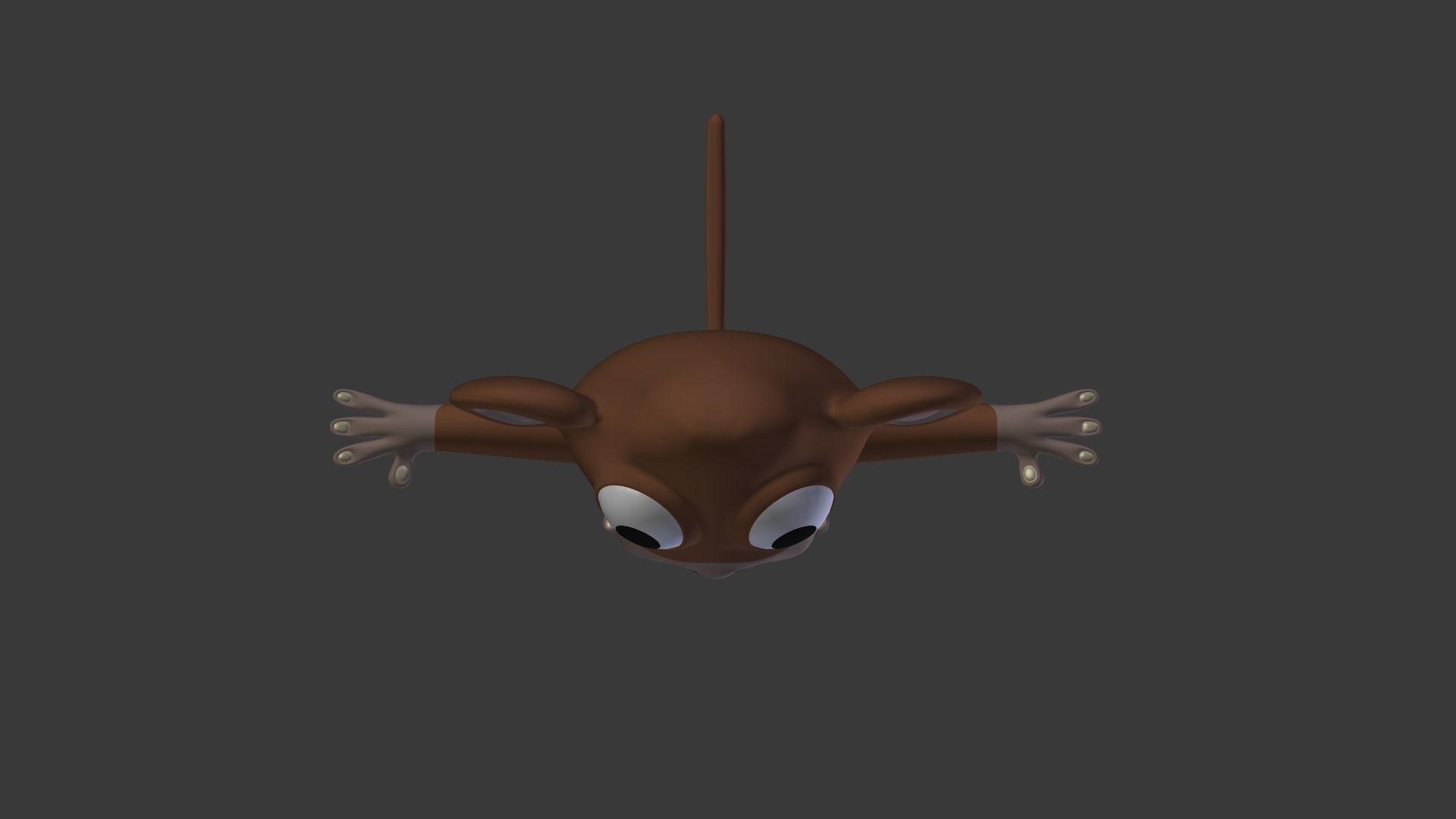 Funny Cartoon Monkey Low-poly 3D model_6