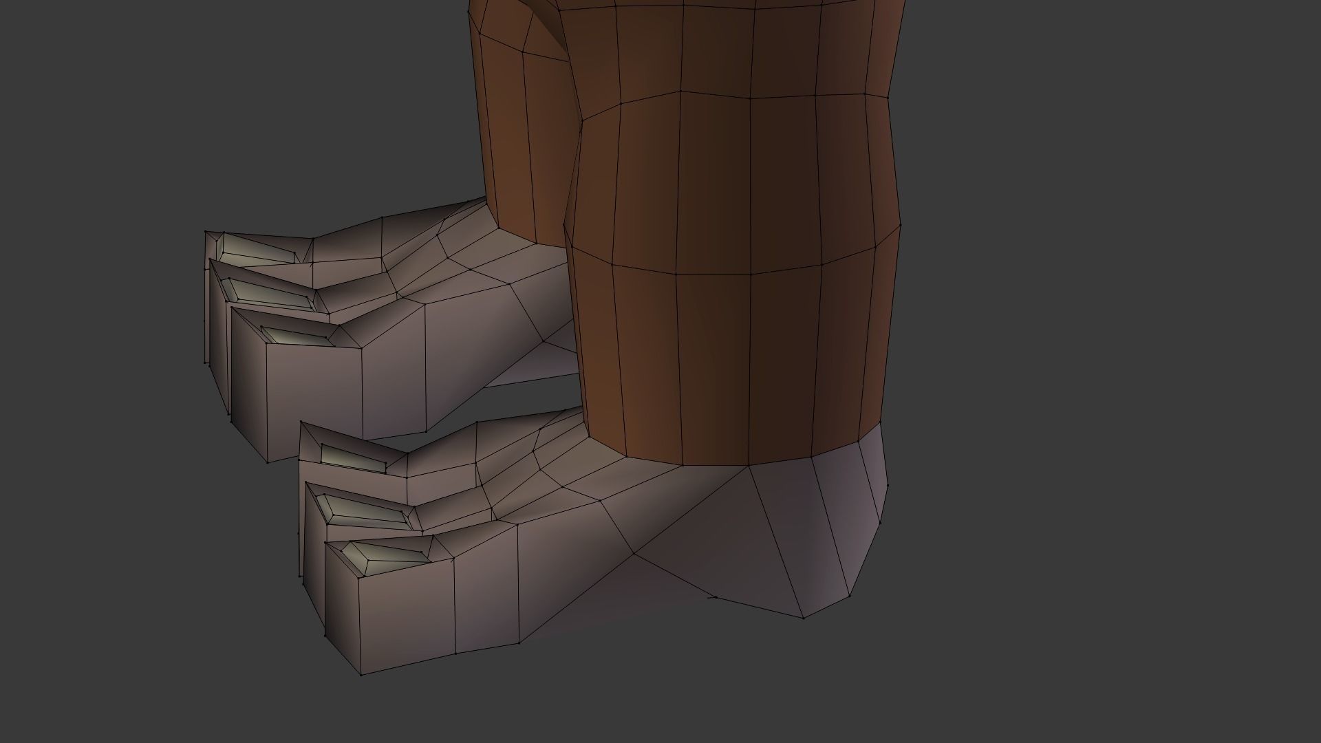 Funny Cartoon Monkey Low-poly 3D model_15