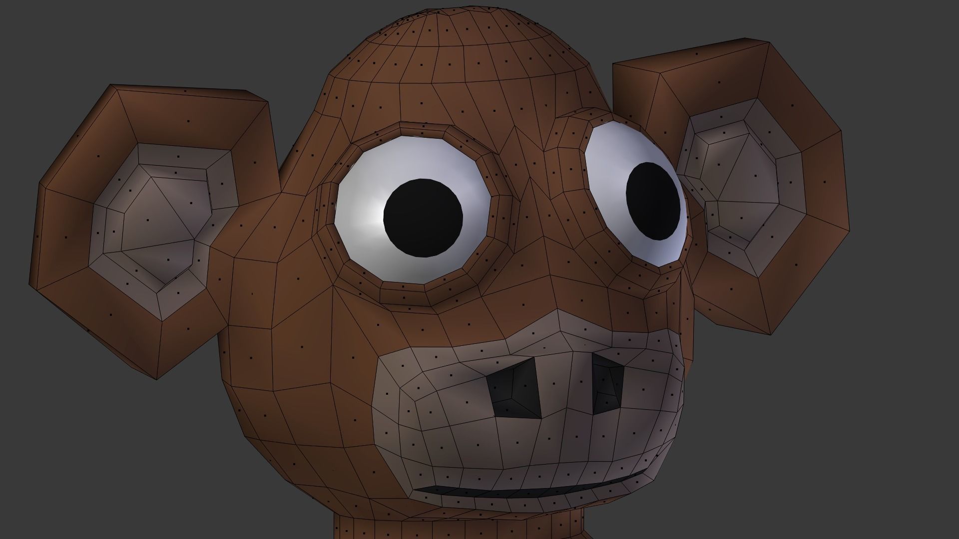 Funny Cartoon Monkey Low-poly 3D model_10