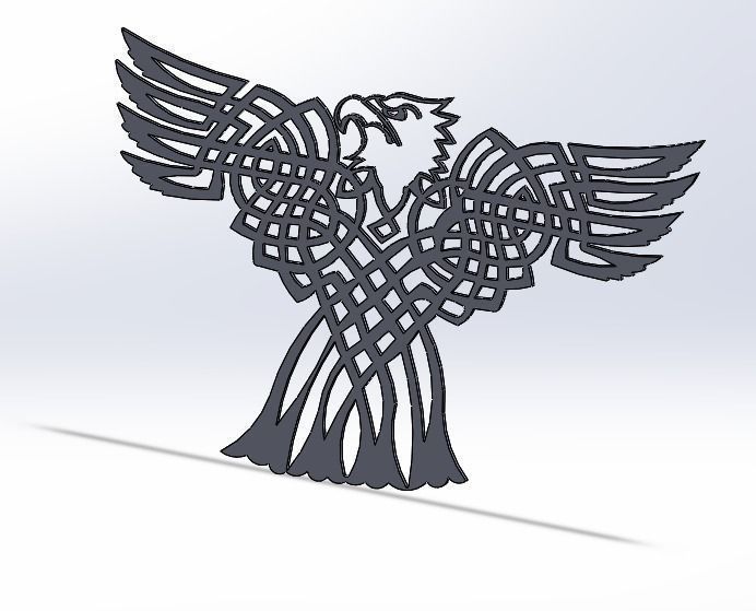 Celtic Bald eagle Free 3D print model_0