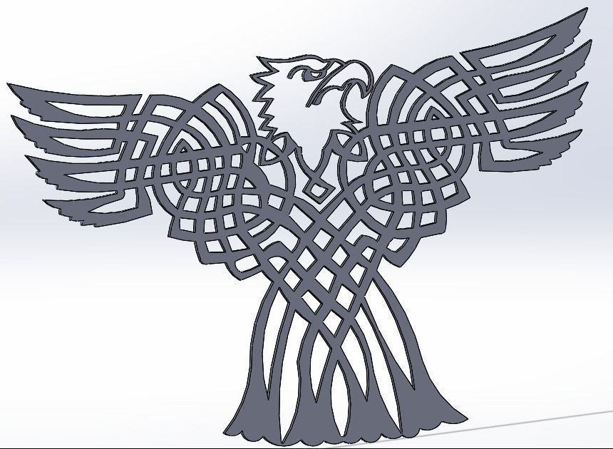 Celtic Bald eagle Free 3D print model_1