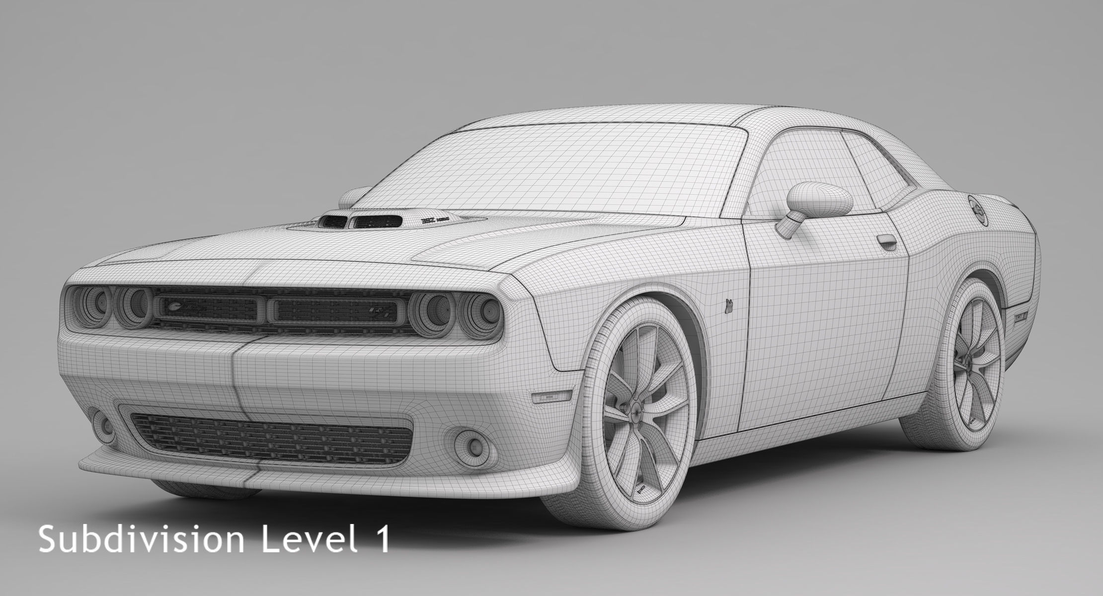 Dodge Challenger 392 Hemi Scat Pack Shaker 2016 3D model_12