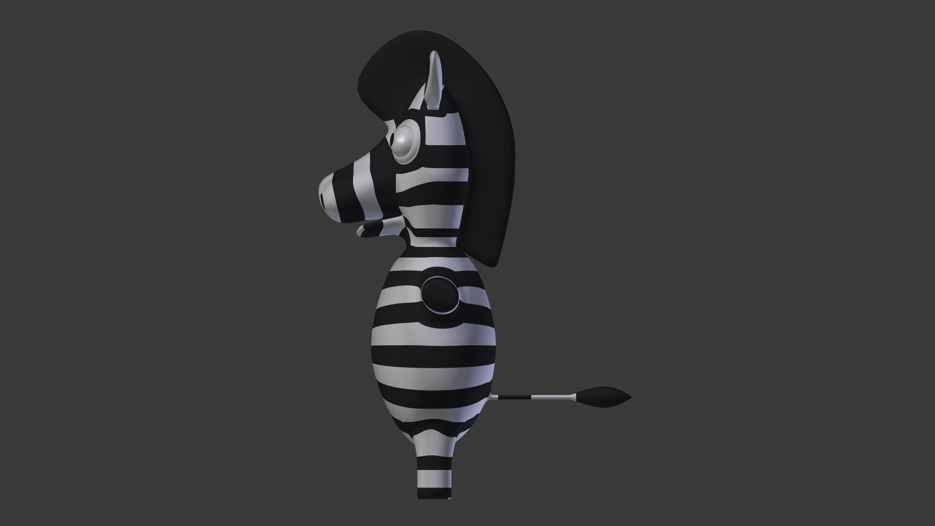 Funny Cartoon Zebra  Low-poly 3D model_11