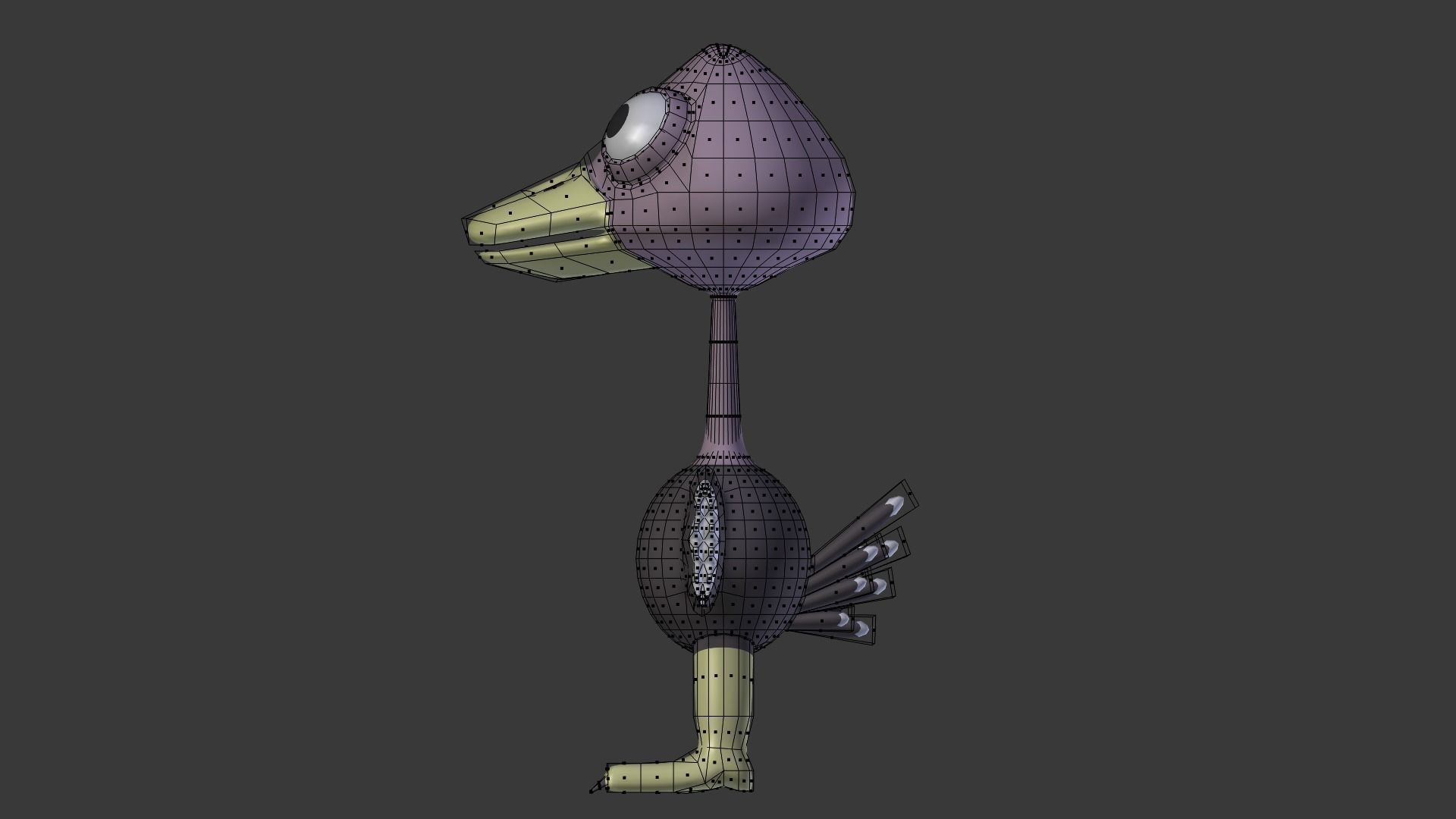 Funny Cartoon Exotic Animals Collection Low-poly 3D model_117