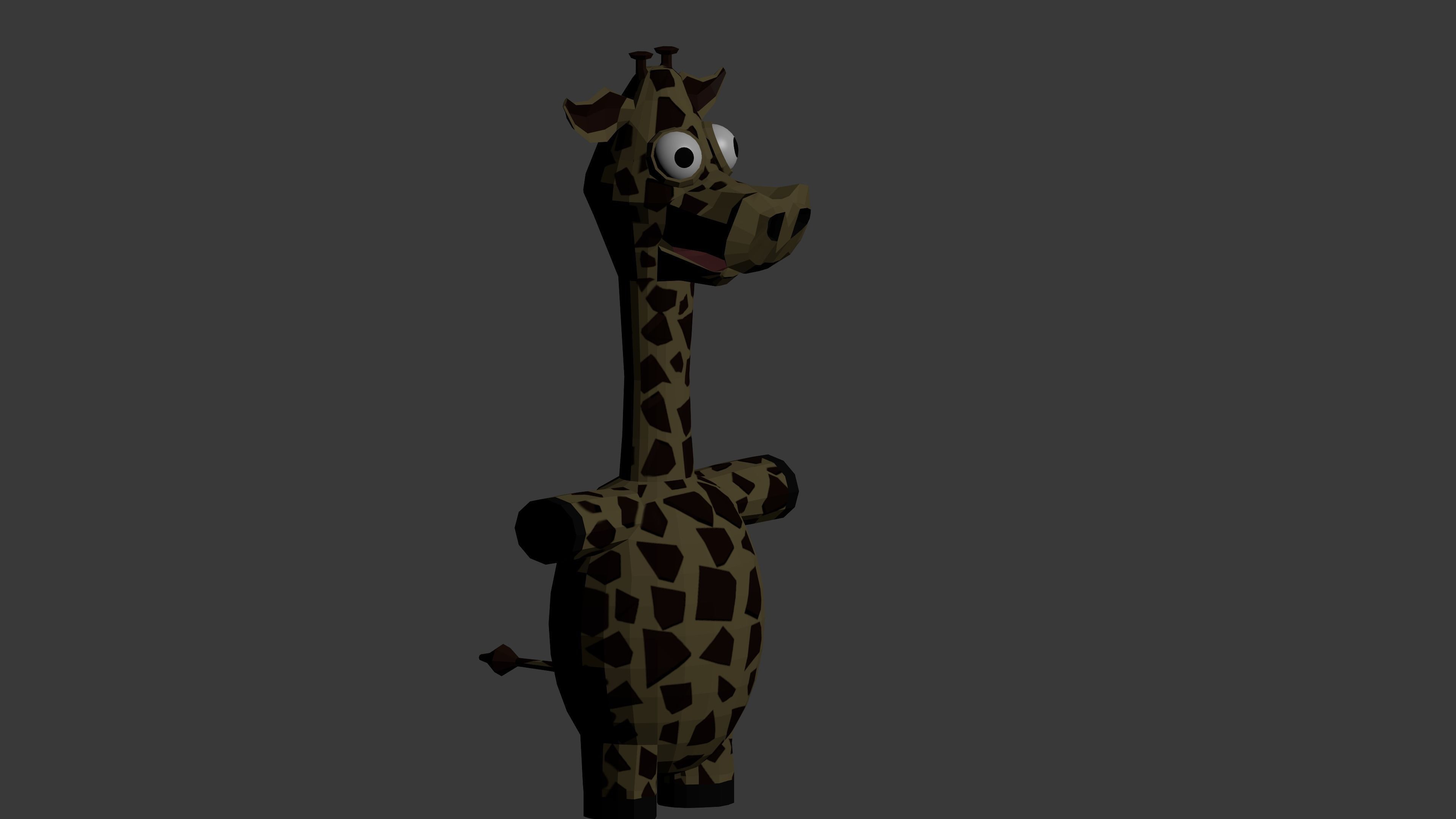 Funny Cartoon Exotic Animals Collection Low-poly 3D model_53