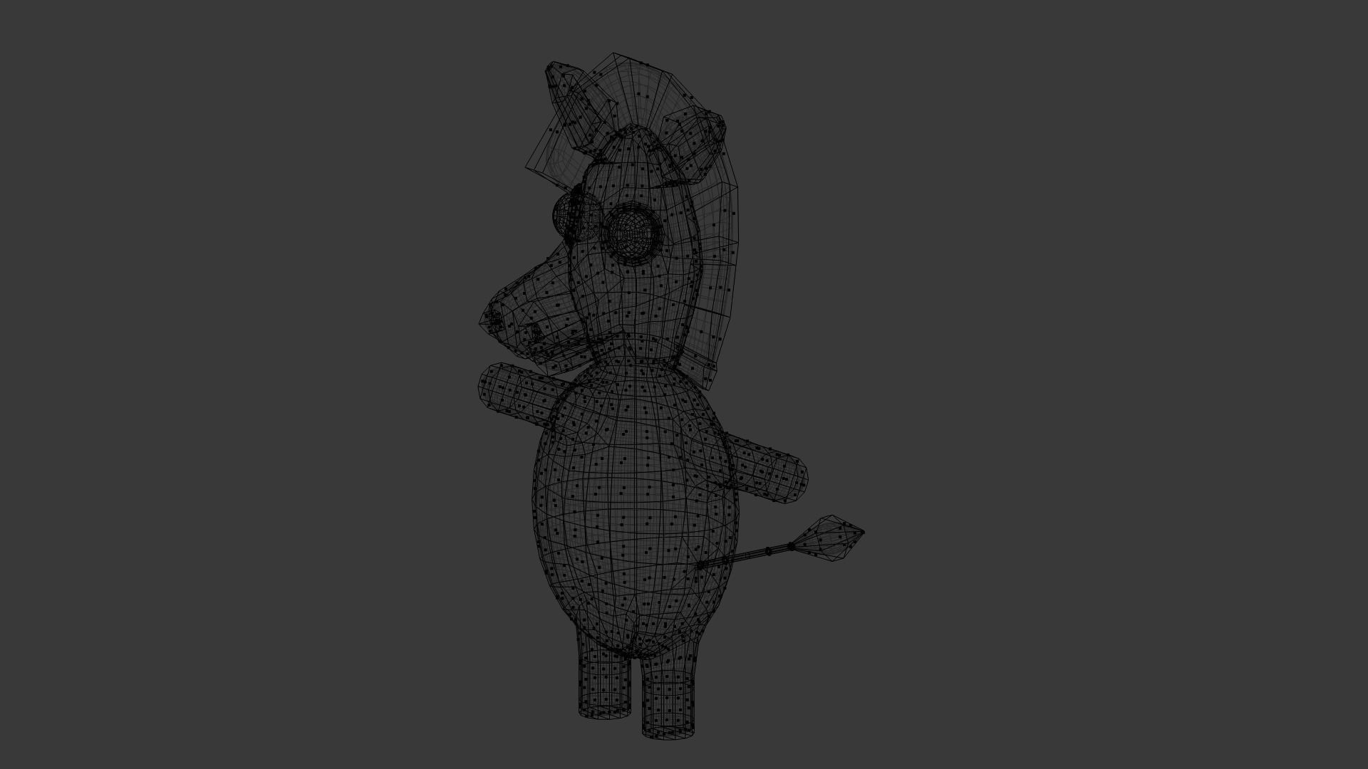 Funny Cartoon Exotic Animals Collection Low-poly 3D model_123