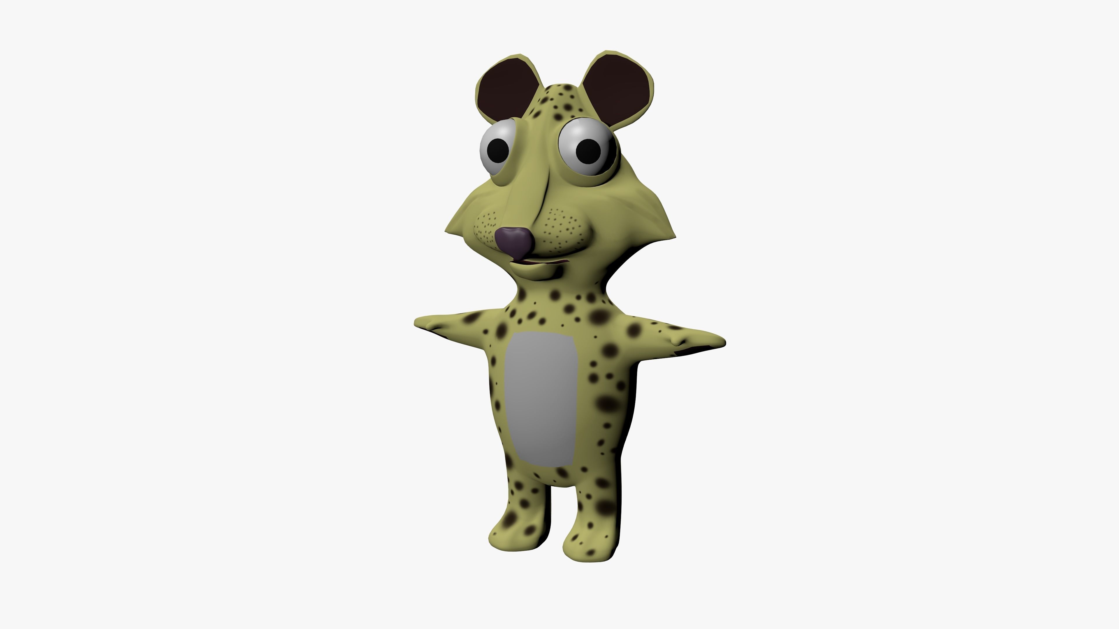 Funny Cartoon Exotic Animals Collection Low-poly 3D model_84