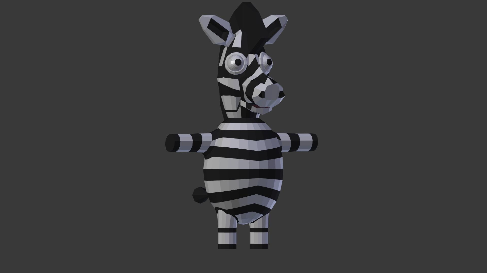 Funny Cartoon Exotic Animals Collection Low-poly 3D model_130