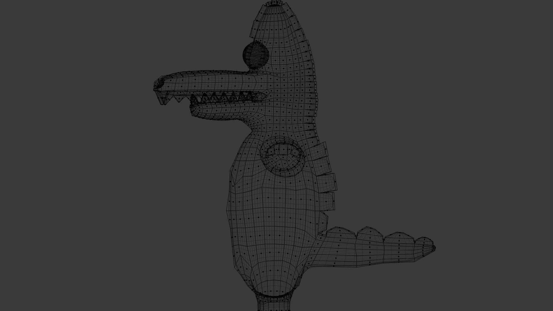 Funny Cartoon Exotic Animals Collection Low-poly 3D model_22