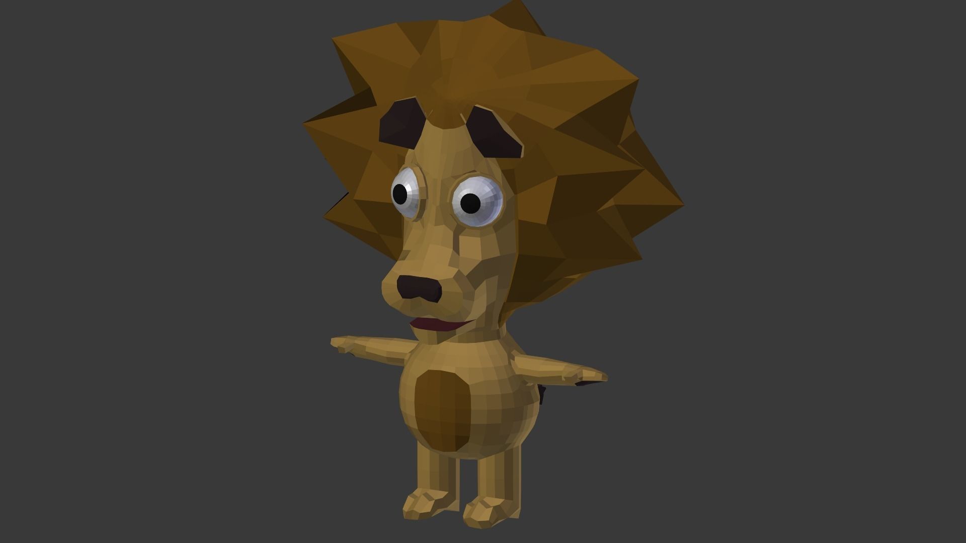 Funny Cartoon Exotic Animals Collection Low-poly 3D model_82