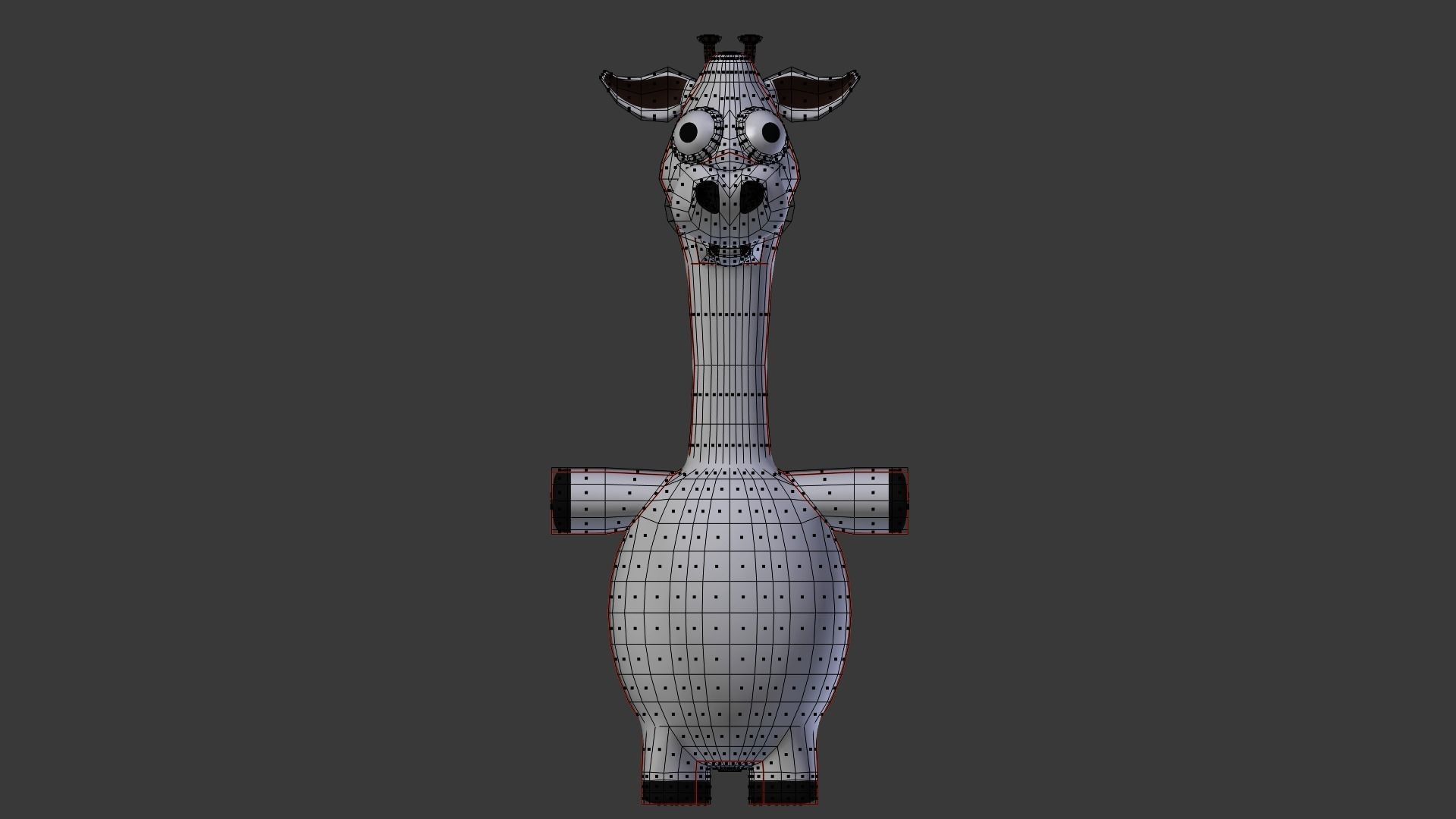 Funny Cartoon Exotic Animals Collection Low-poly 3D model_55