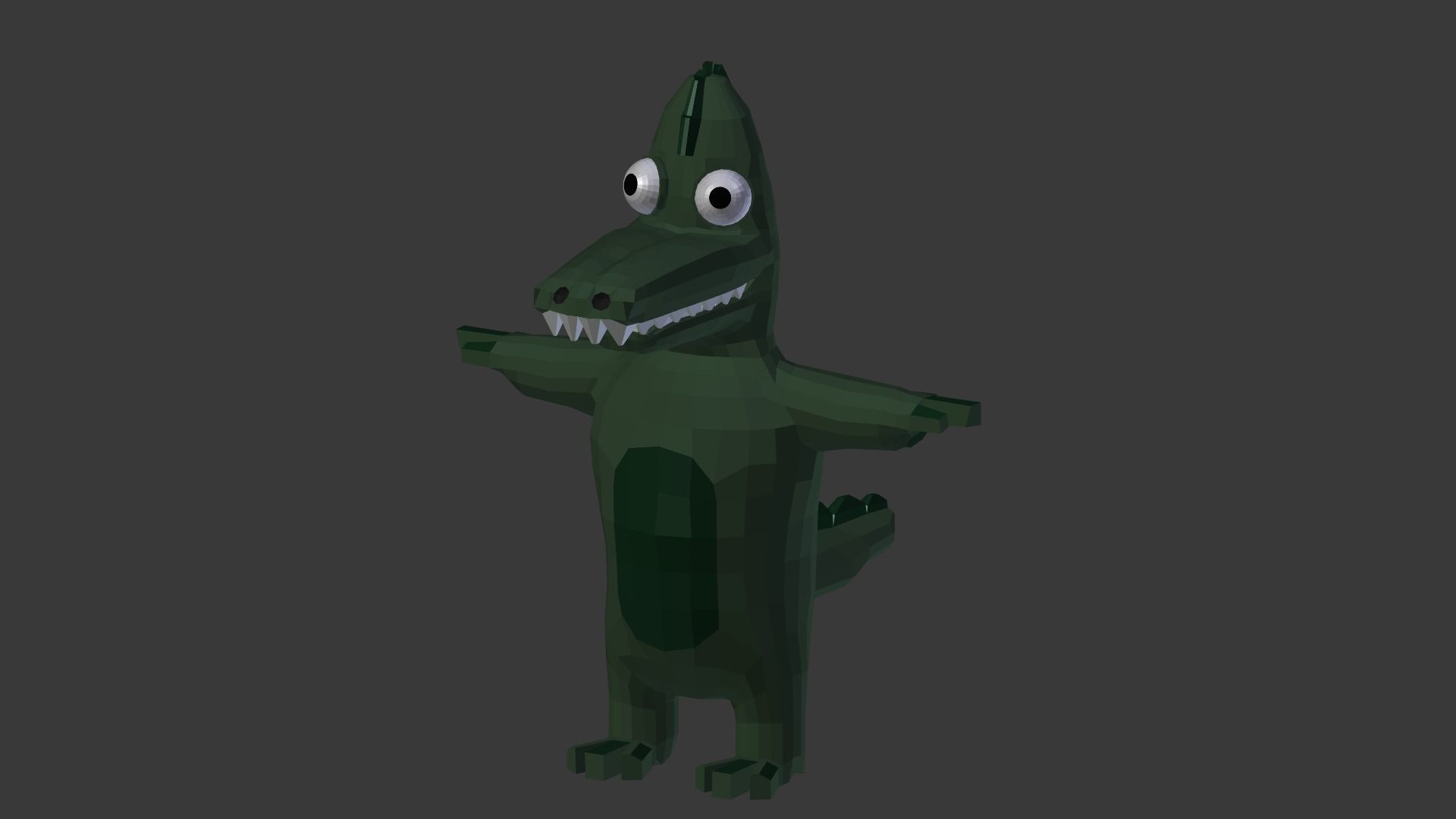 Funny Cartoon Exotic Animals Collection Low-poly 3D model_24