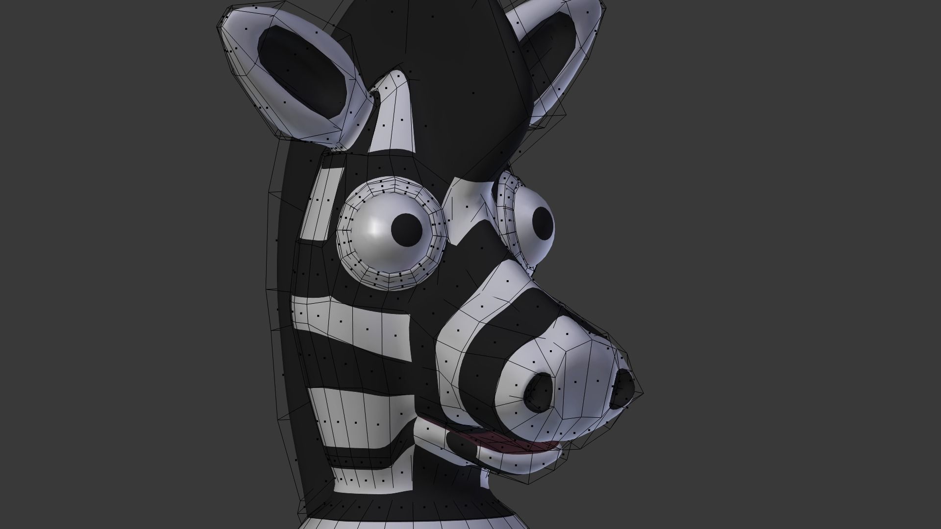 Funny Cartoon Exotic Animals Collection Low-poly 3D model_128