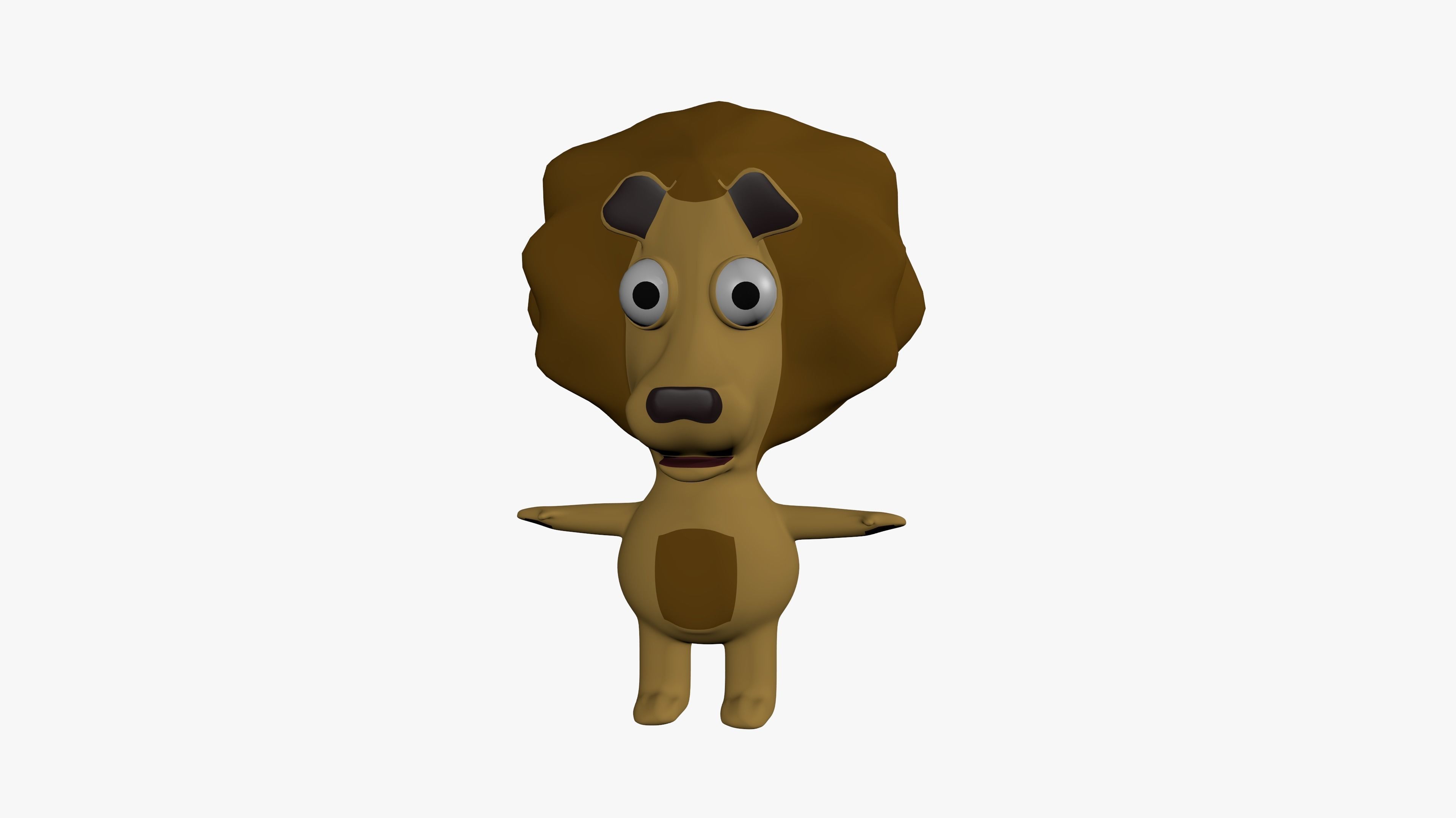 Funny Cartoon Exotic Animals Collection Low-poly 3D model_91