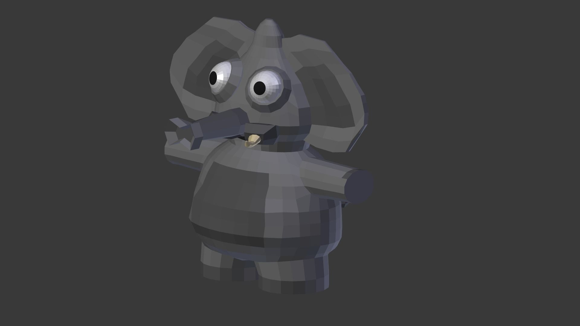 Funny Cartoon Exotic Animals Collection Low-poly 3D model_38