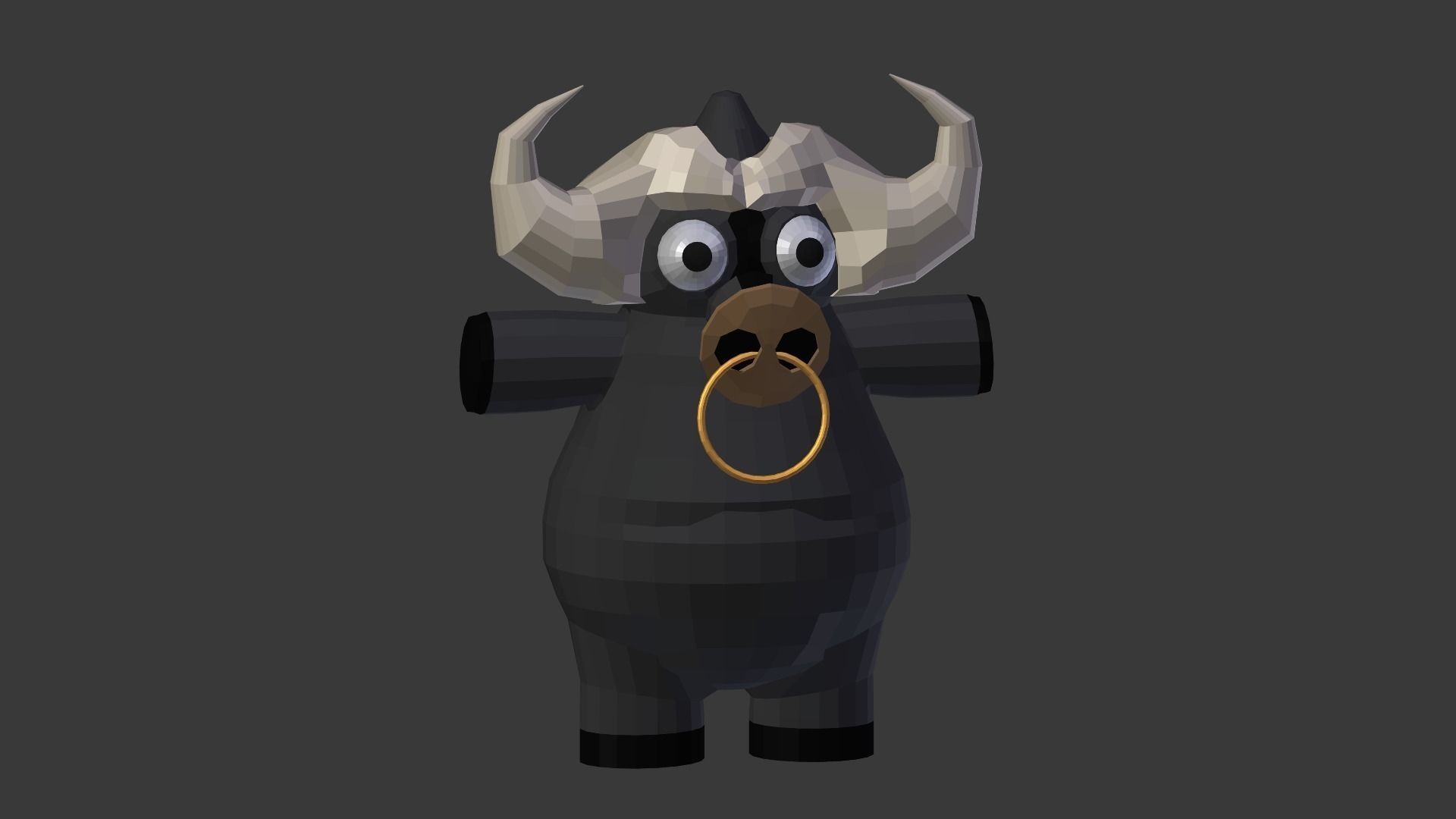 Funny Cartoon Exotic Animals Collection Low-poly 3D model_17