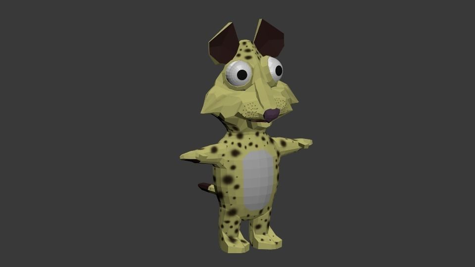 Funny Cartoon Exotic Animals Collection Low-poly 3D model_68