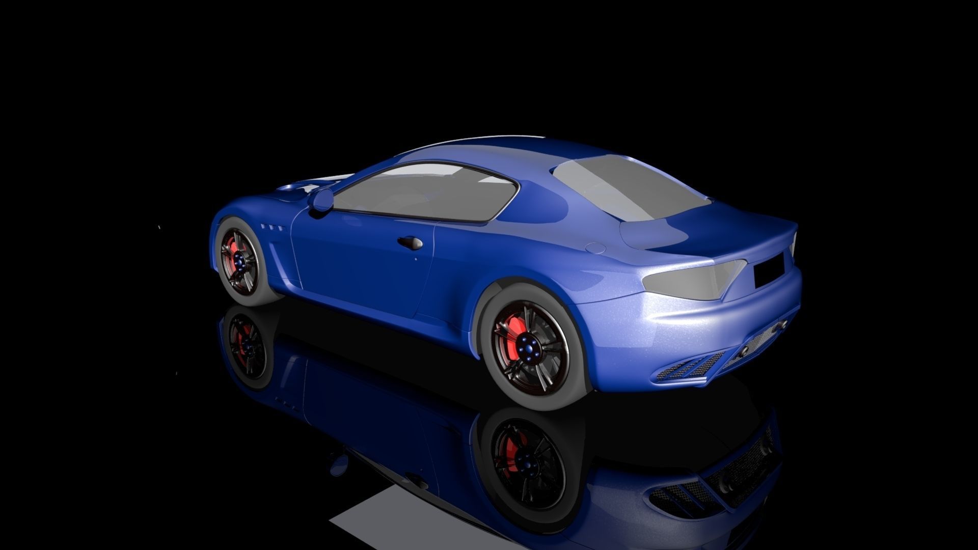 Maserati GranTurismo Low-poly 3D model_2