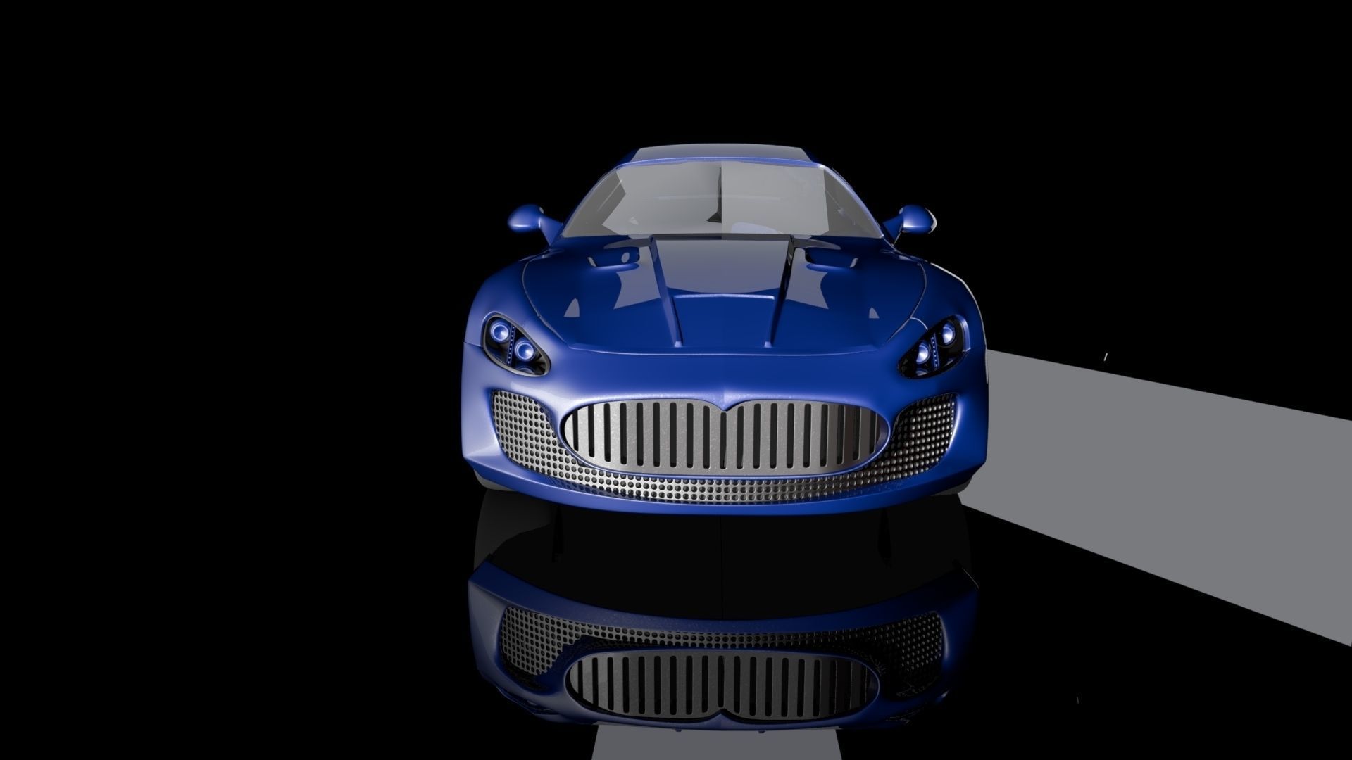 Maserati GranTurismo Low-poly 3D model_1